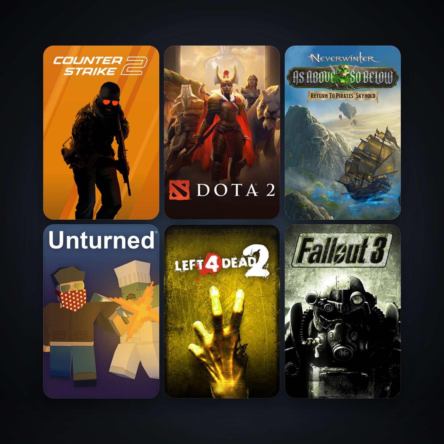 Left 4 Dead 2 + Dota 2, 17 games, clean · 262231166 — HabibiAccounts