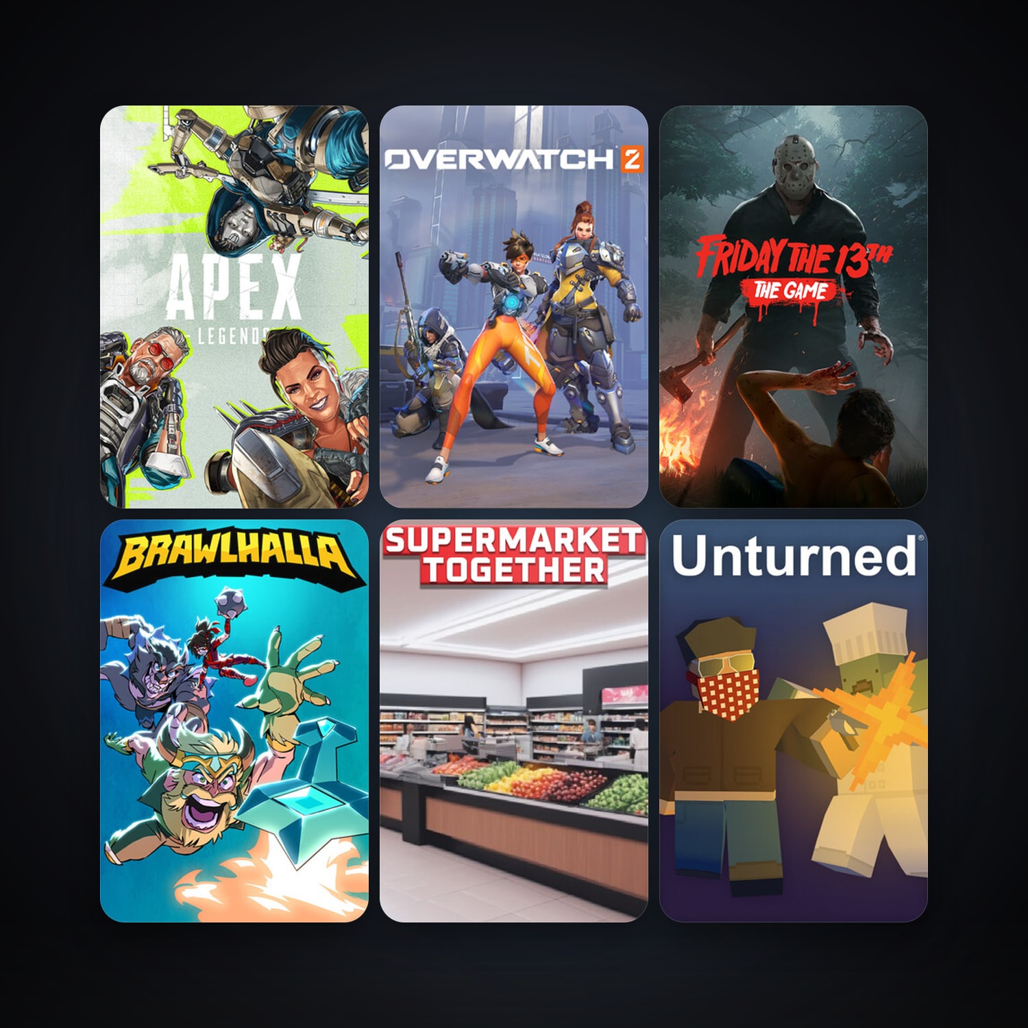 Brawlhalla + Unturned, 19 games, clean — HabibiAccounts