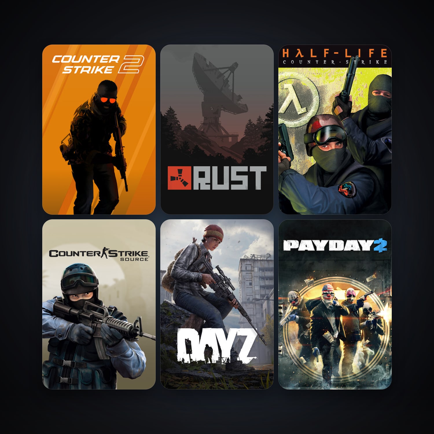 Counter-Strike + Counter-Strike: Source, 29 games, Steam 10, clean — HabibiAccounts