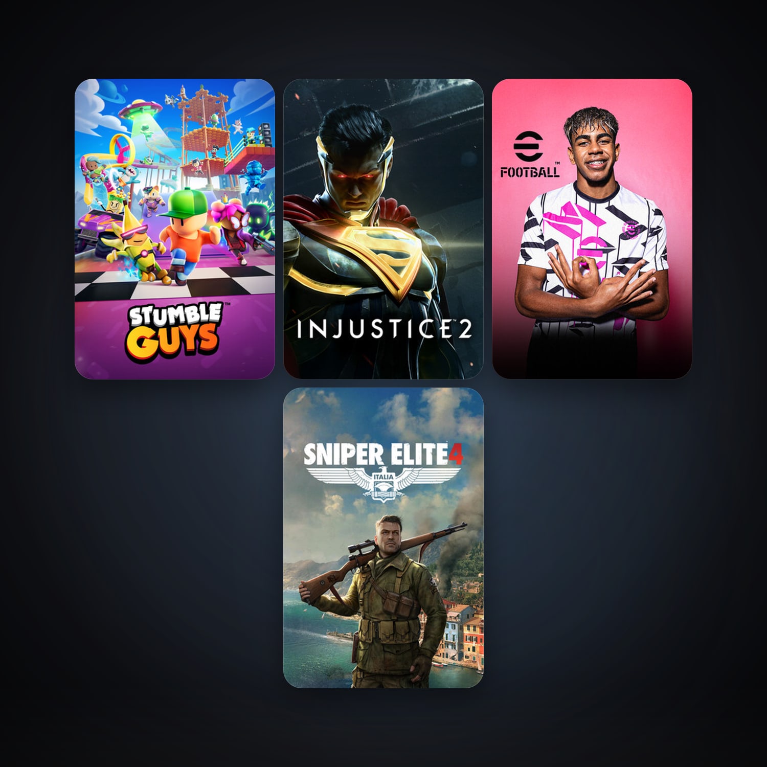 Sniper Elite 4 + Injustice 2, 7 games, clean — HabibiAccounts