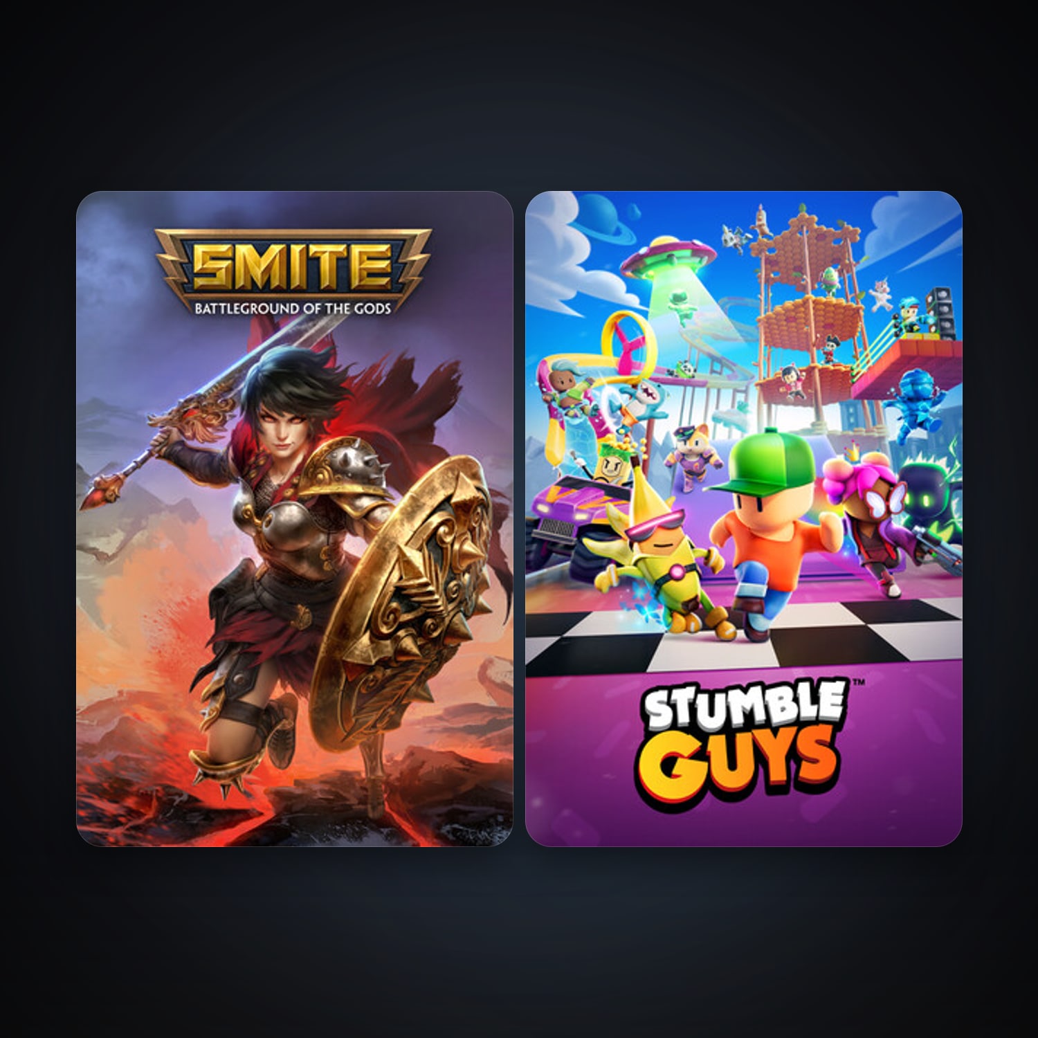 SMITE + Stumble Guys, 2 games, clean — HabibiAccounts