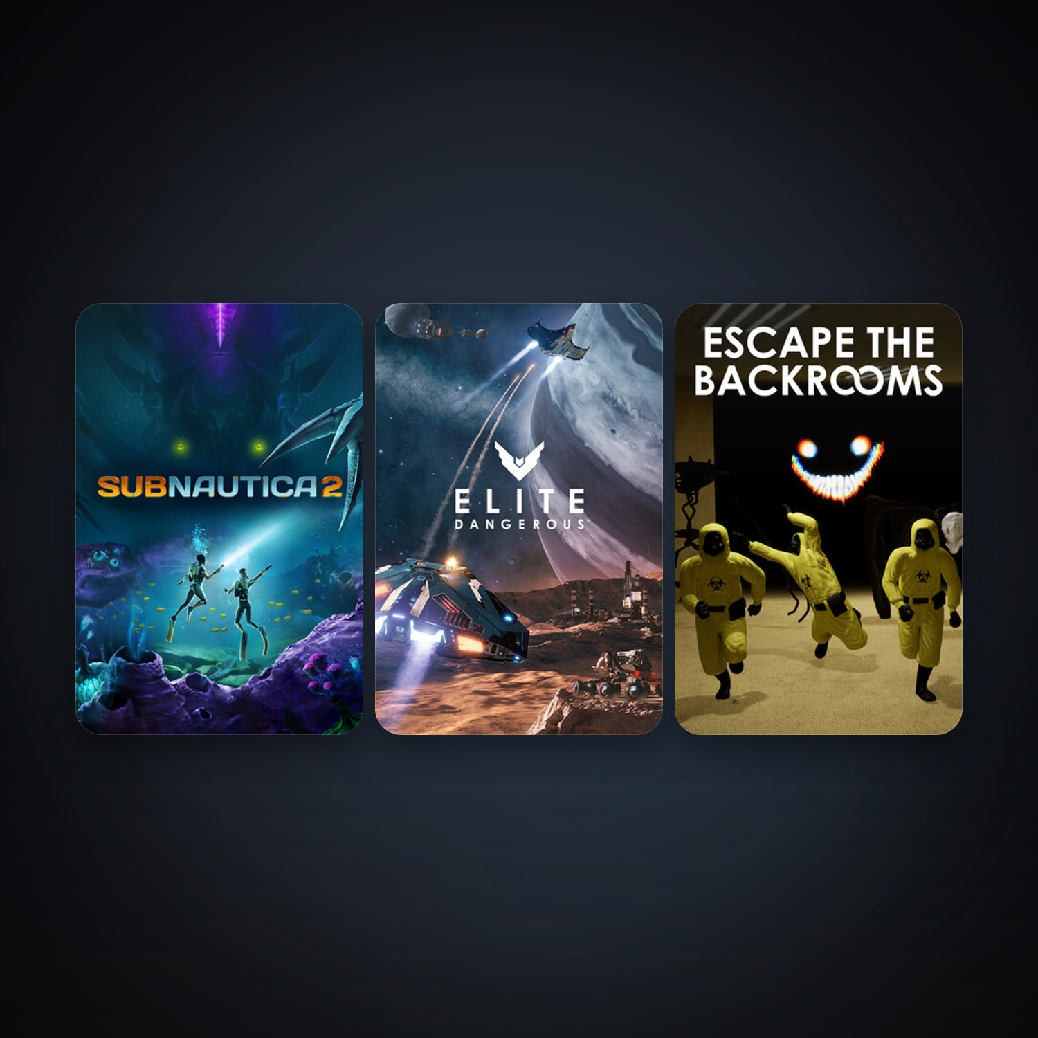 Elite Dangerous + Escape the Backrooms, 4 games, clean — HabibiAccounts