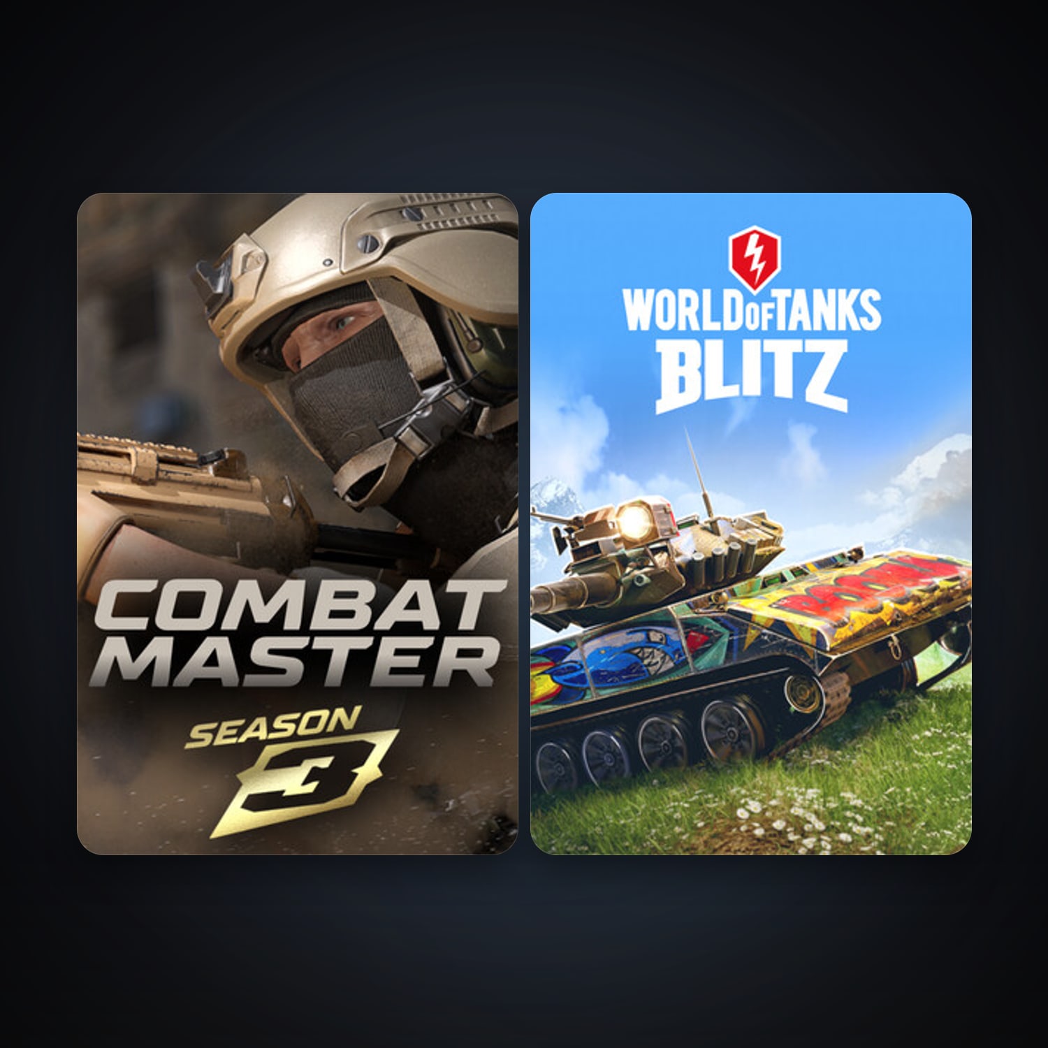 World of Tanks Blitz + Combat Master: Season 1, 3 games, clean — HabibiAccounts