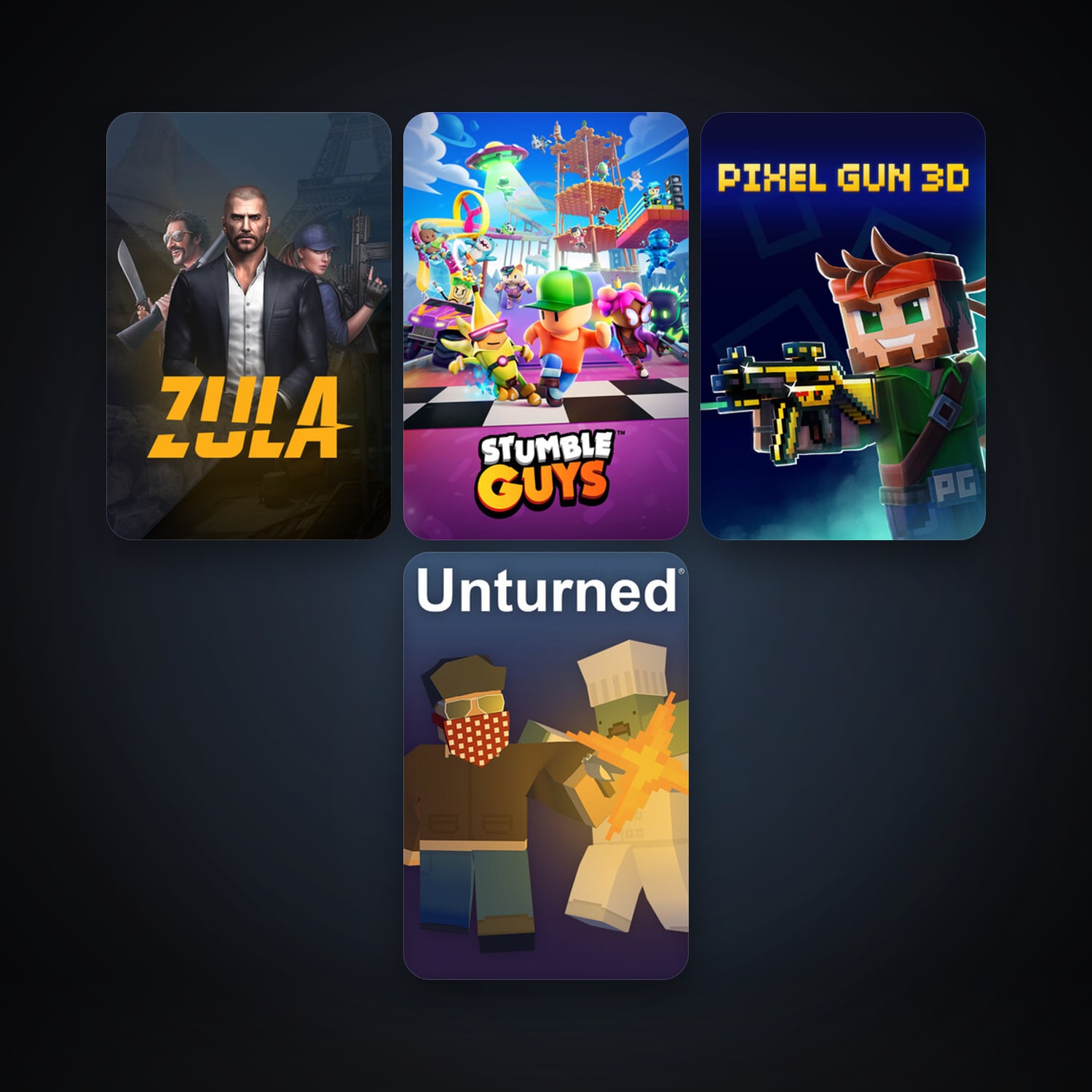 Unturned + Zula Türkiye, 6 games, clean — HabibiAccounts