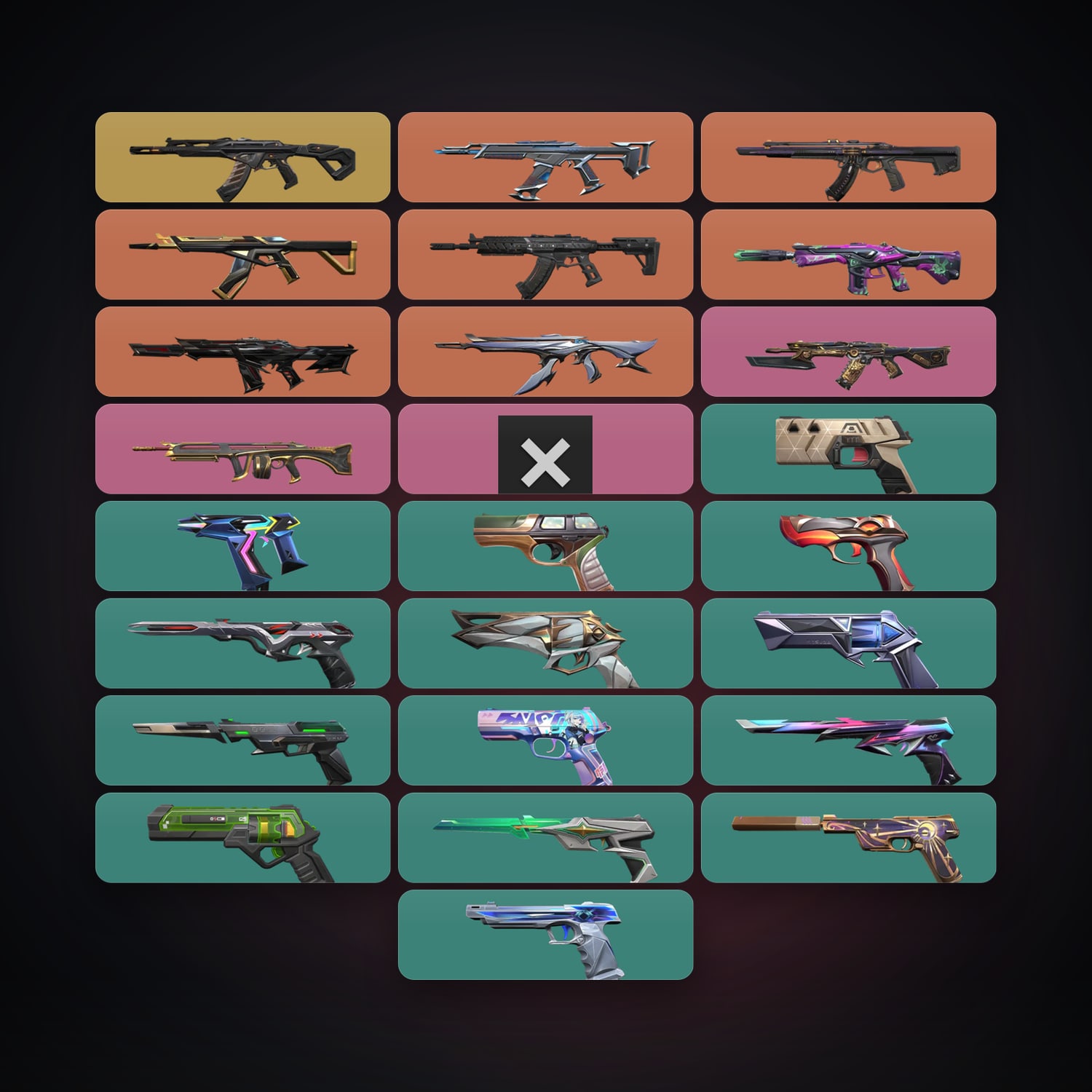 AP Gold 3 locker — 25 skins, lvl 345 — HabibiAccounts