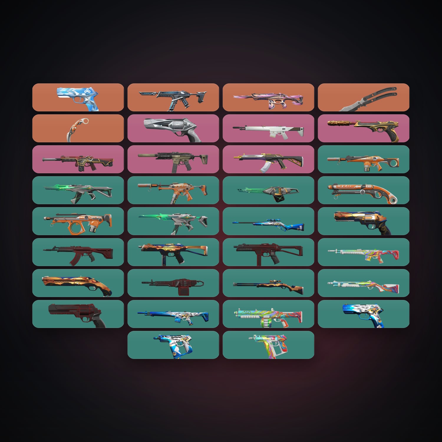 NA Gold 2 locker — 2 knives, 34 skins, lvl 70 — HabibiAccounts