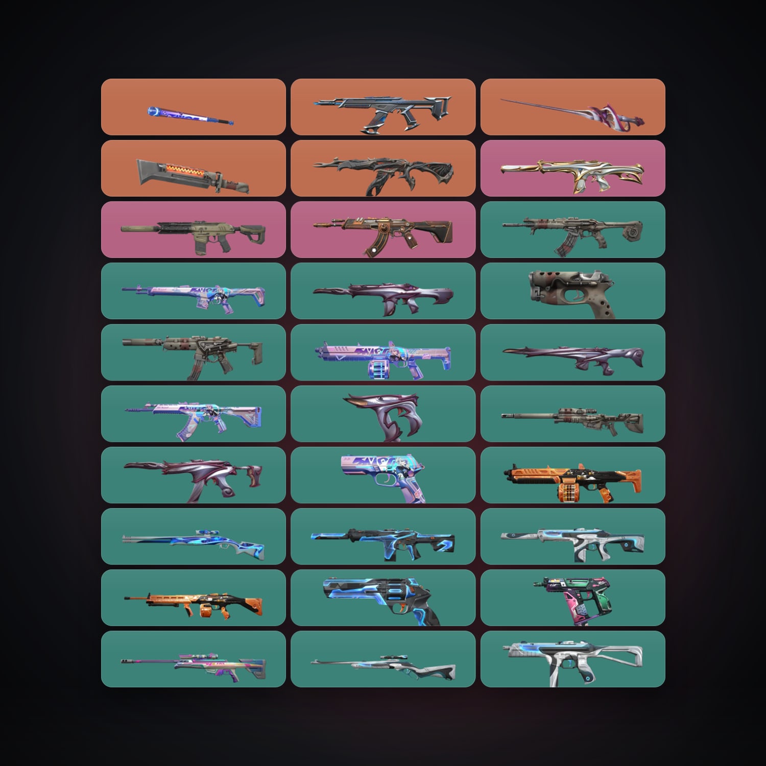 NA Plat 2 locker — 3 knives, 44 skins, lvl 81 — HabibiAccounts