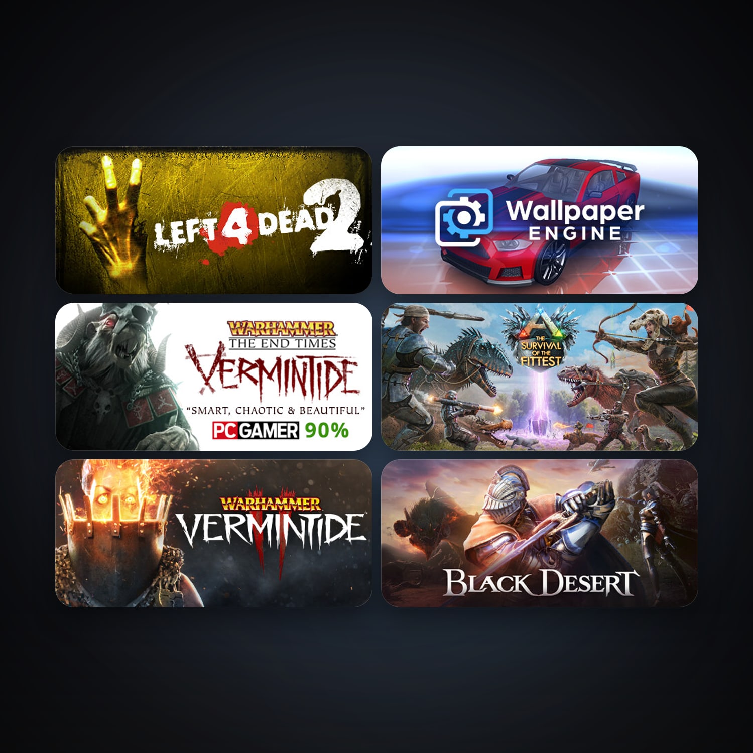 Left 4 Dead 2 + Warhammer: End Times - Vermintide, 9 games, clean — HabibiAccounts