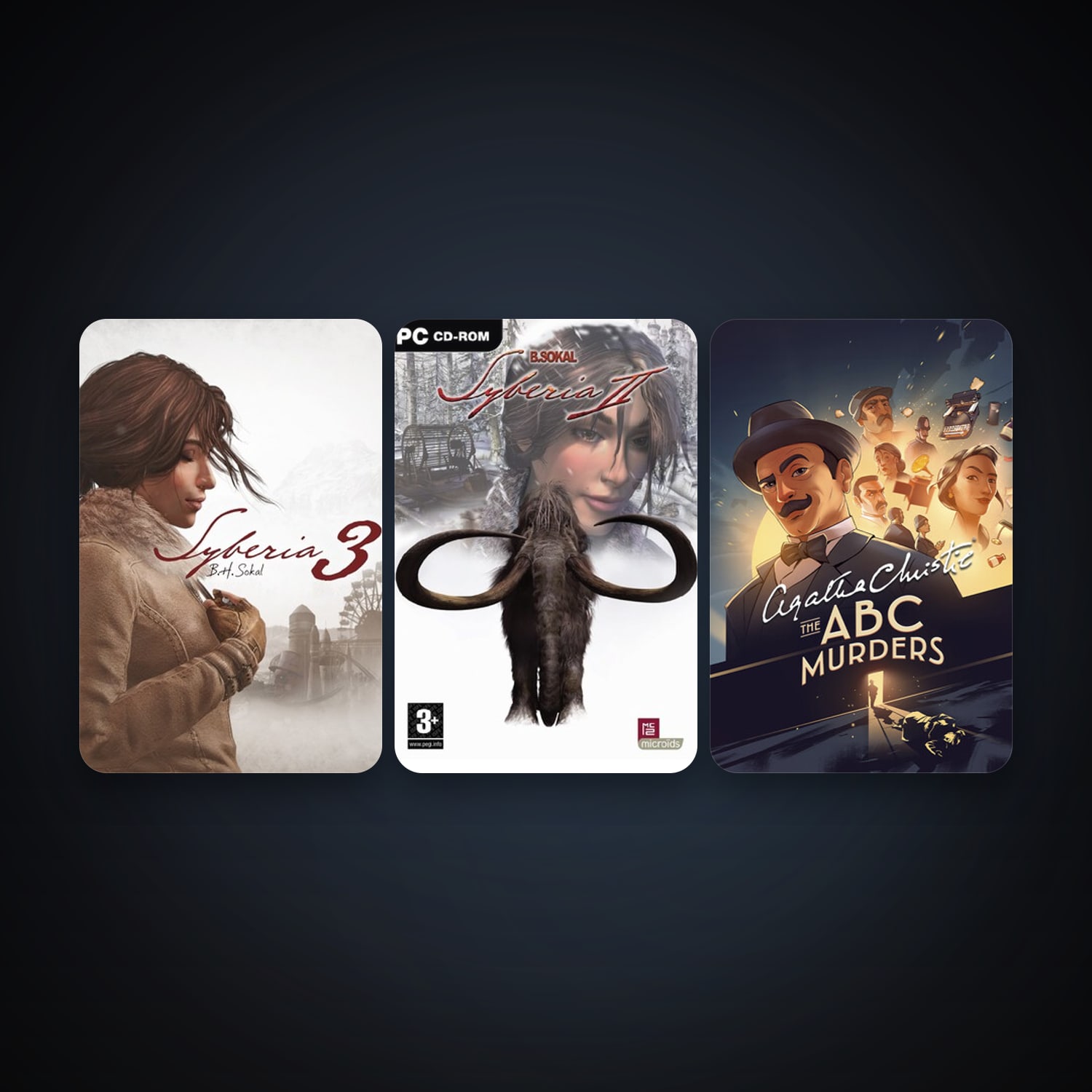 Syberia II + Agatha Christie - The ABC Murders, 4 games, clean — HabibiAccounts