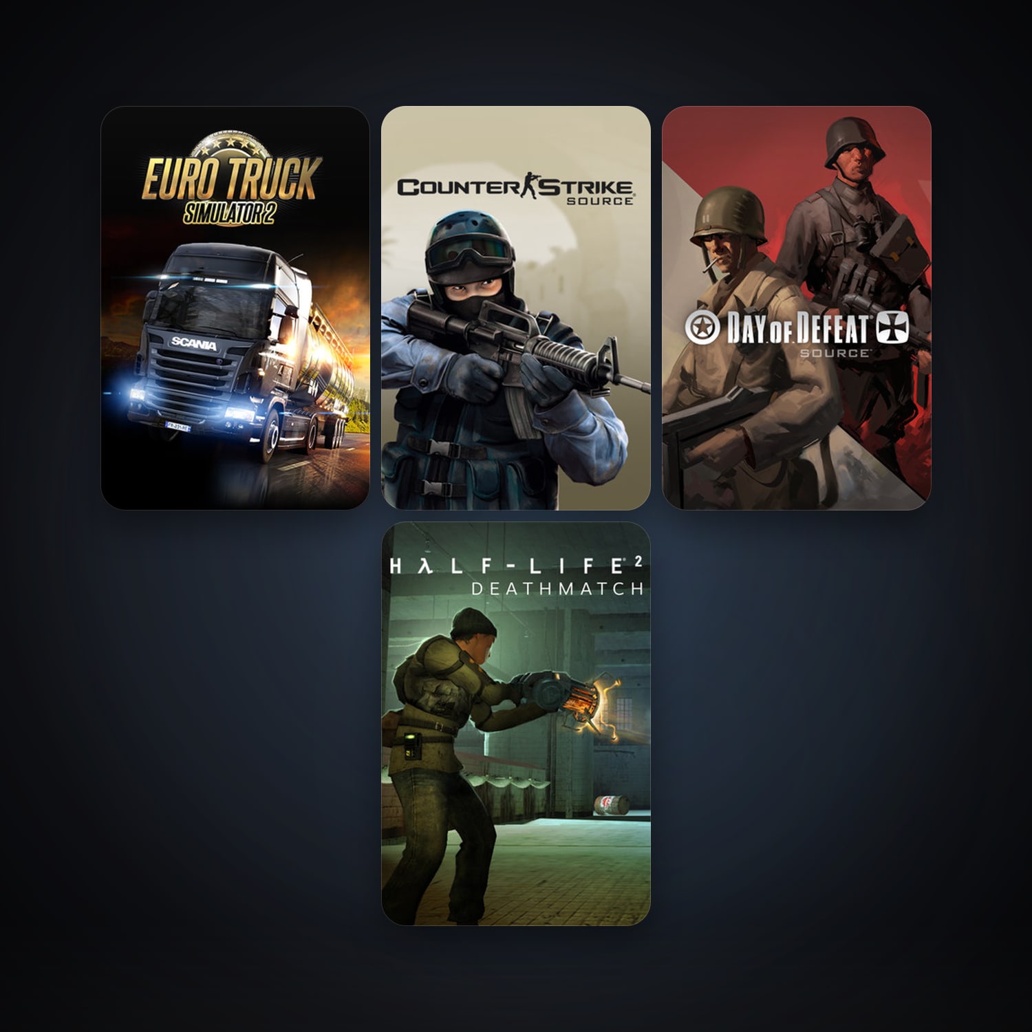 Counter-Strike: Source + Day of Defeat: Source, 4 games, clean — HabibiAccounts