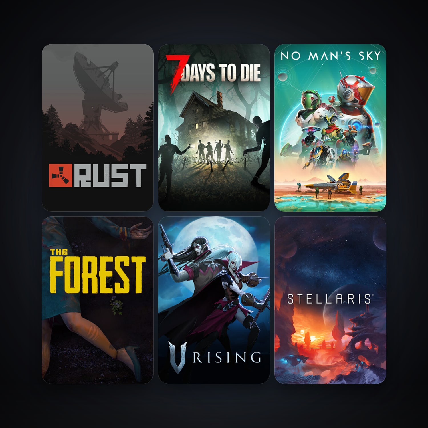 The Forest + 7 Days to Die, 52 games, clean — HabibiAccounts