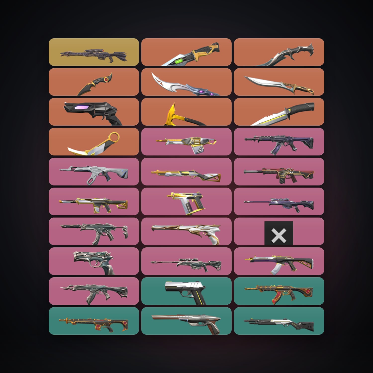EU Plat 2 locker — 8 knives, 131 skins, lvl 576 — HabibiAccounts