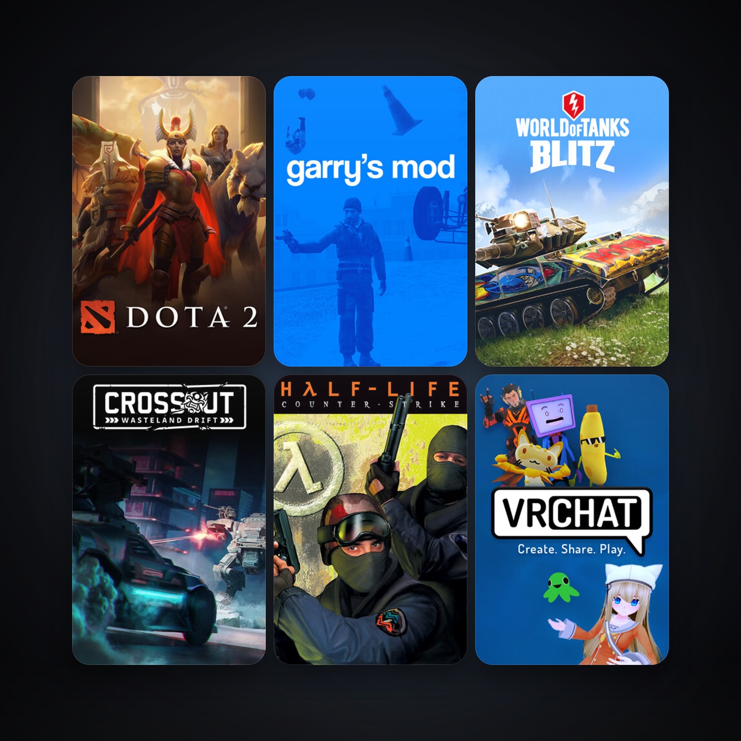 Counter-Strike + Half-Life, 18 games, Steam 11, clean — HabibiAccounts