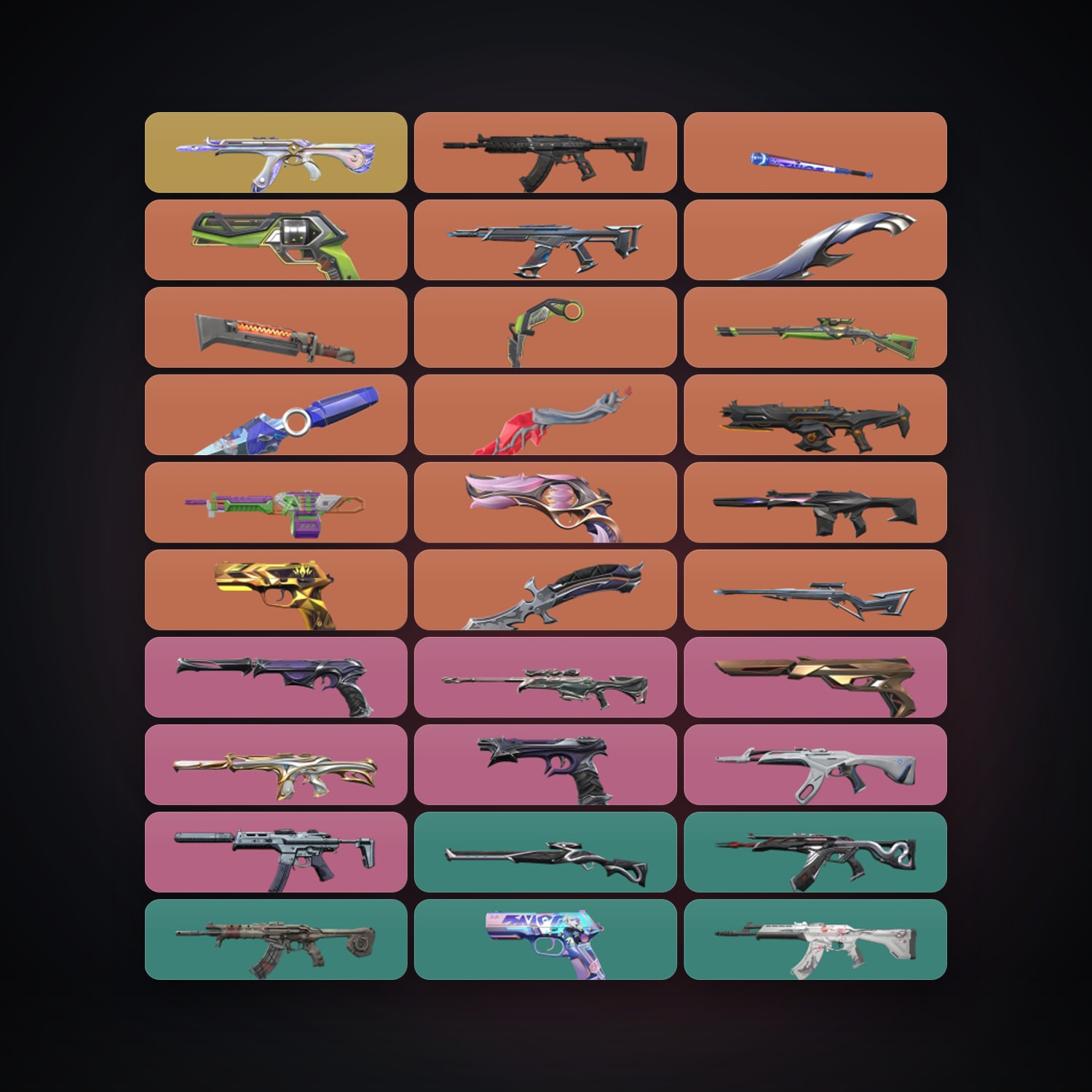 NA Silver 1 locker — 7 knives, 77 skins, lvl 97 — HabibiAccounts