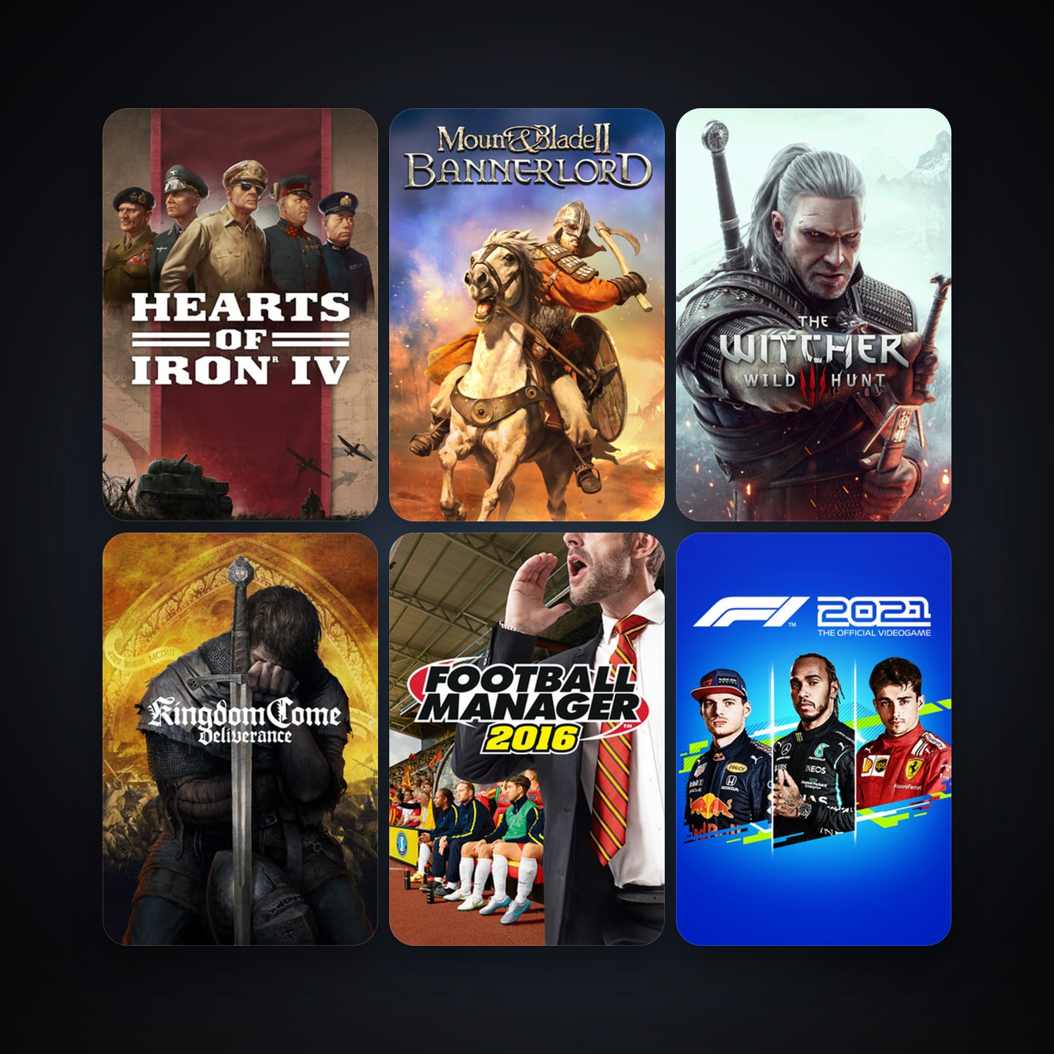 Mount & Blade II: Bannerlord + The Witcher 3: Wild Hunt, 52 games, Steam 10, clean — HabibiAccounts