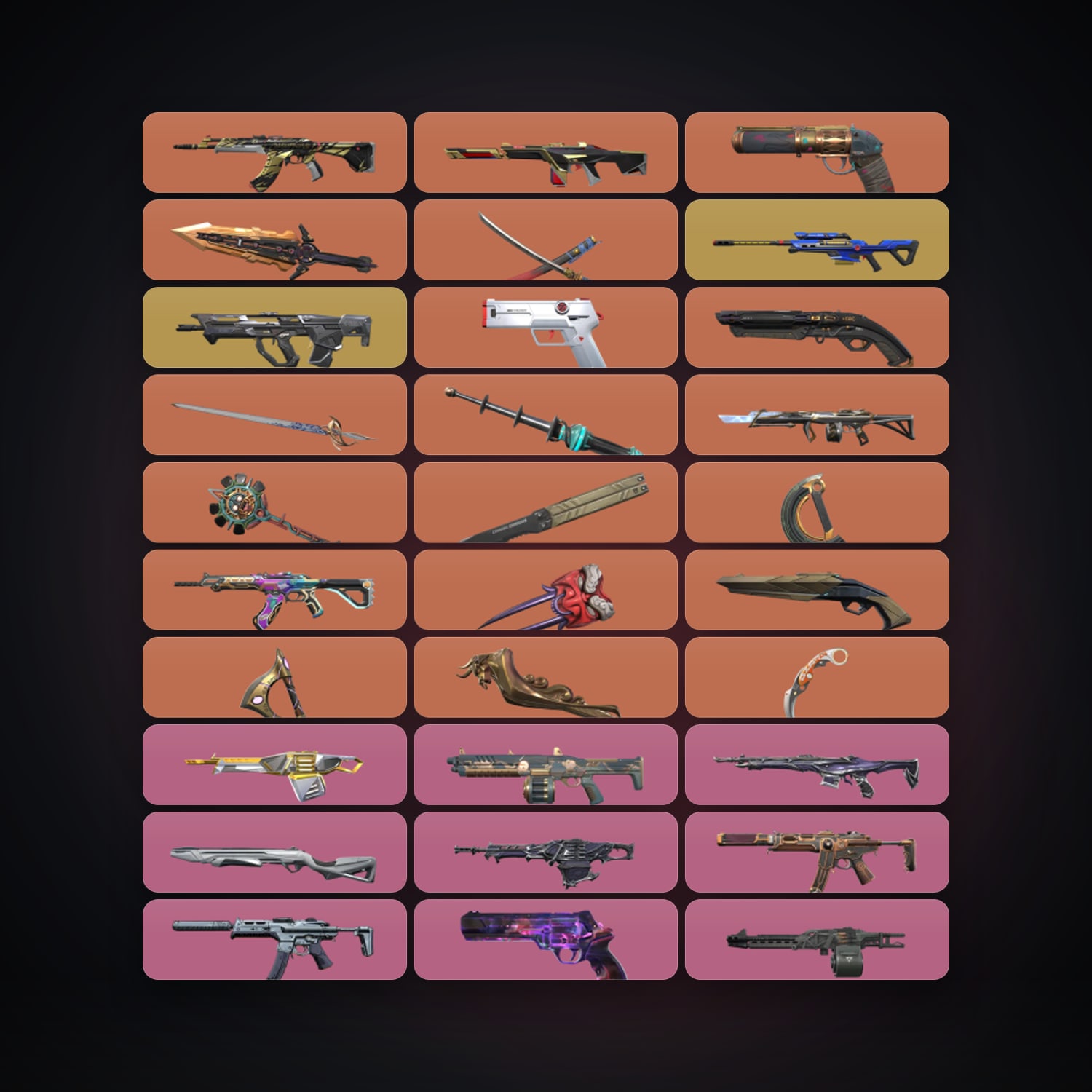NA Gold 3 locker — 11 knives, 120 skins, lvl 187 — HabibiAccounts
