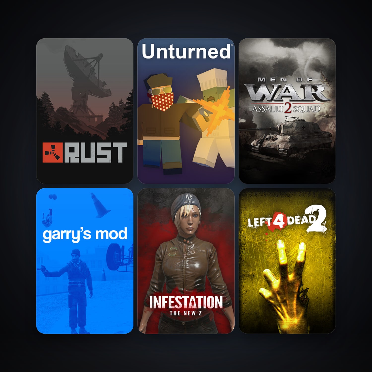 Left 4 Dead 2 + Garry's Mod, 48 games, clean — HabibiAccounts