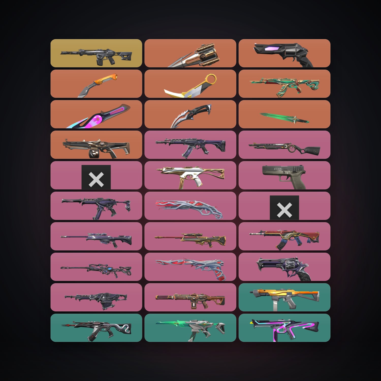 AP Silver 1 locker — 6 knives, 77 skins, lvl 167 — HabibiAccounts