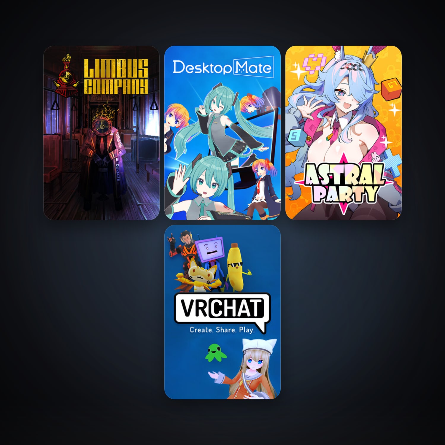 VRChat + Limbus Company, 9 games, clean — HabibiAccounts