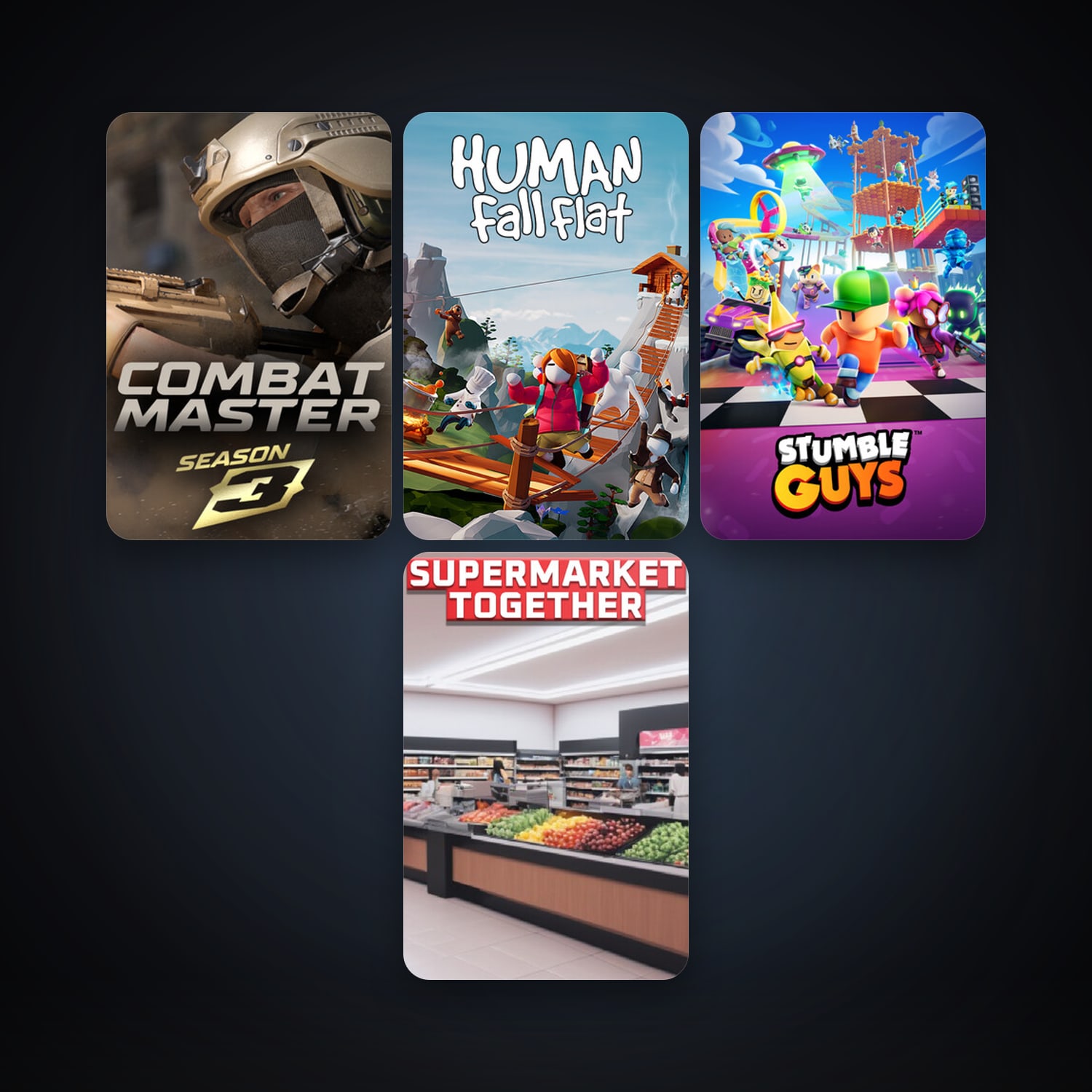Human: Fall Flat + Stumble Guys, 9 games, clean — HabibiAccounts