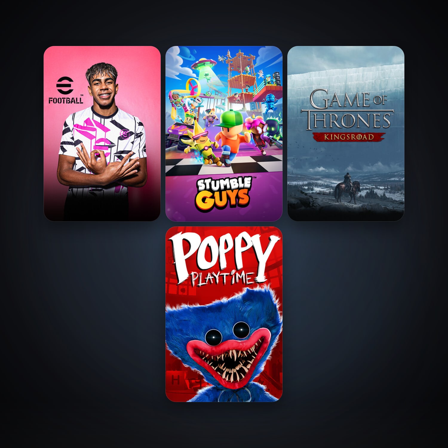 eFootball 2024 + Stumble Guys, 4 games, clean — HabibiAccounts
