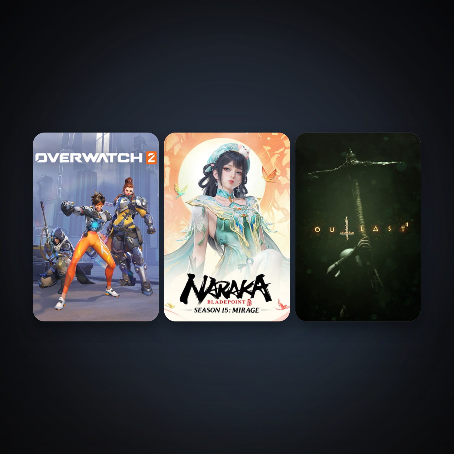 Outlast 2 + NARAKA: BLADEPOINT, 3 games, clean — HabibiAccounts