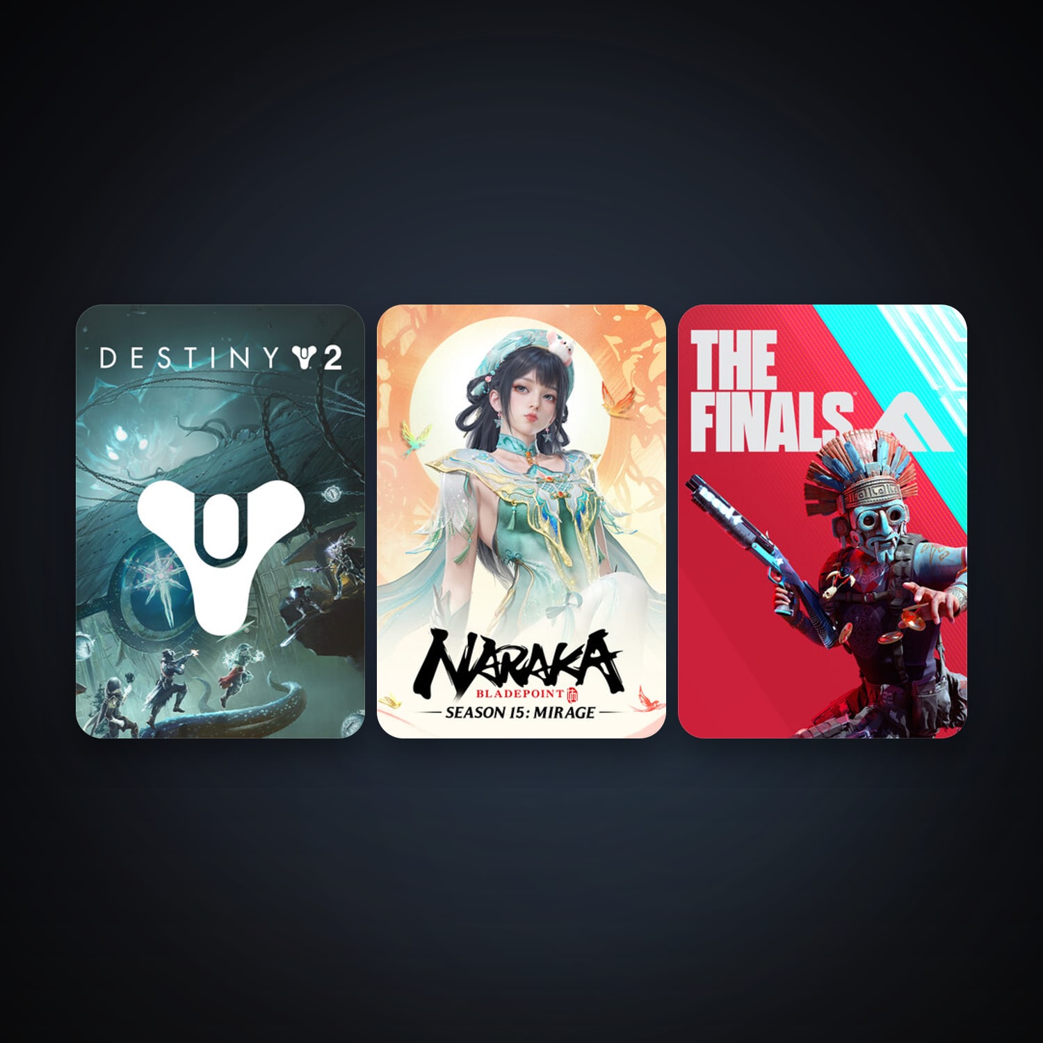 Destiny 2 + NARAKA: BLADEPOINT, 5 games, clean — HabibiAccounts
