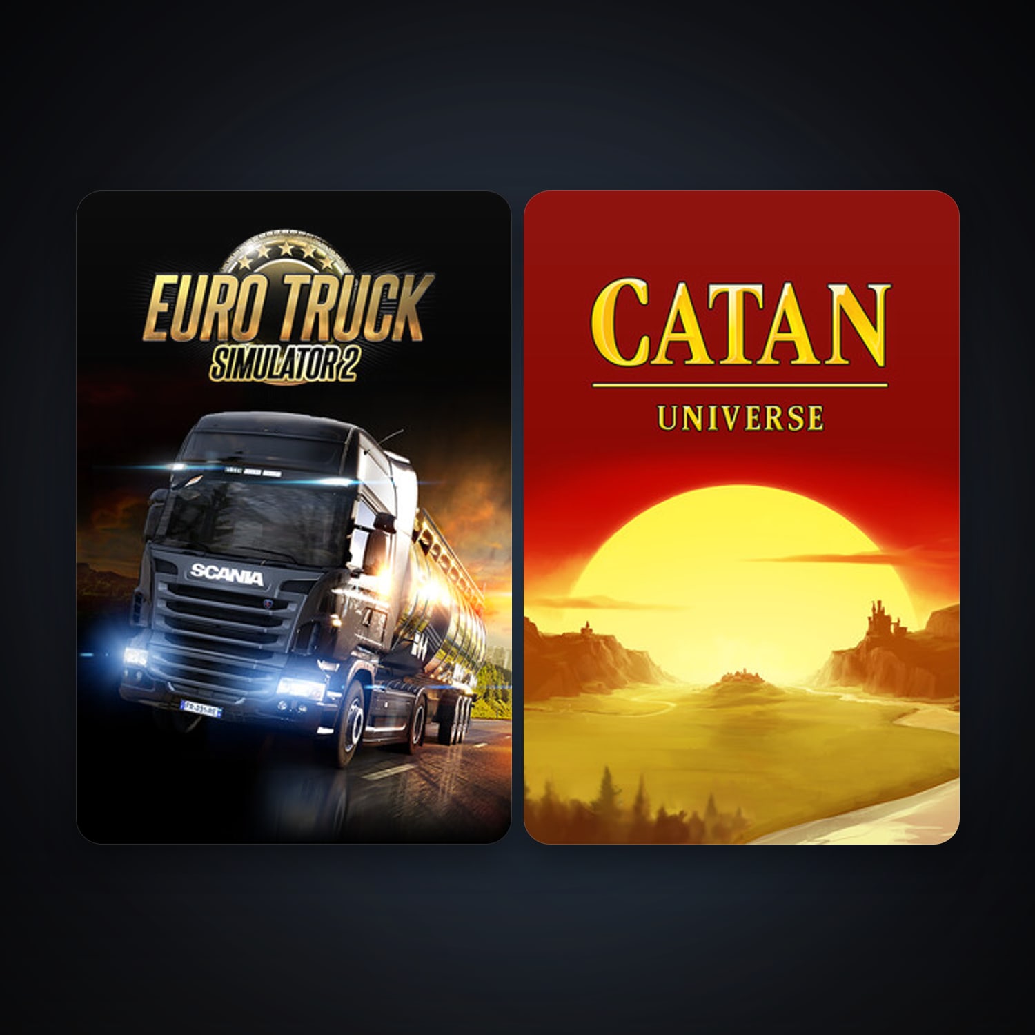 Euro Truck Simulator 2 + Catan Universe, 3 games, clean — HabibiAccounts