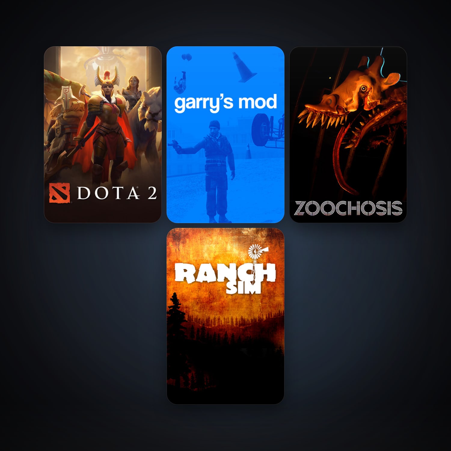 Dota 2 + Garry's Mod, 8 games, clean — HabibiAccounts