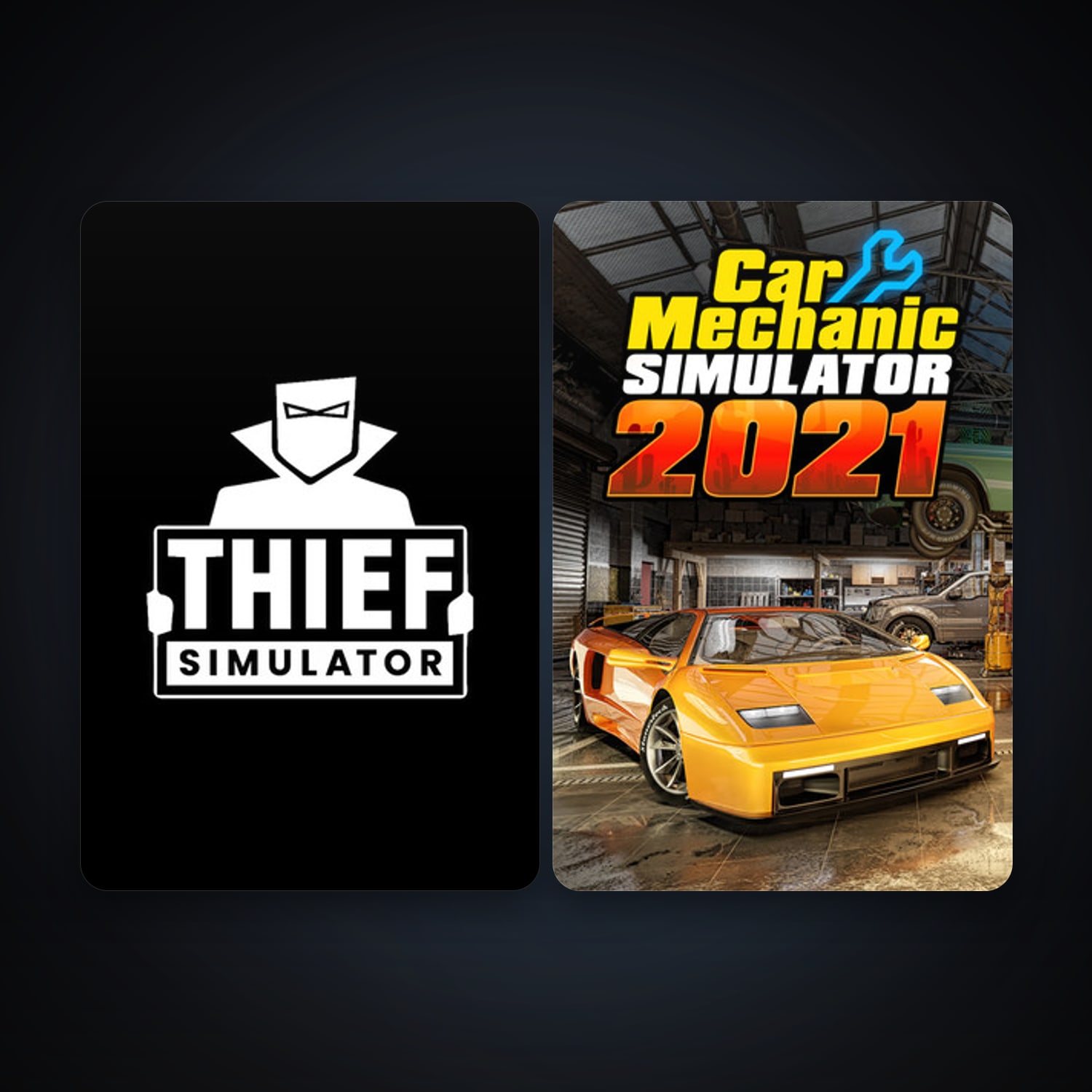 Thief Simulator + Car Mechanic Simulator 2021, 6 games, clean — HabibiAccounts
