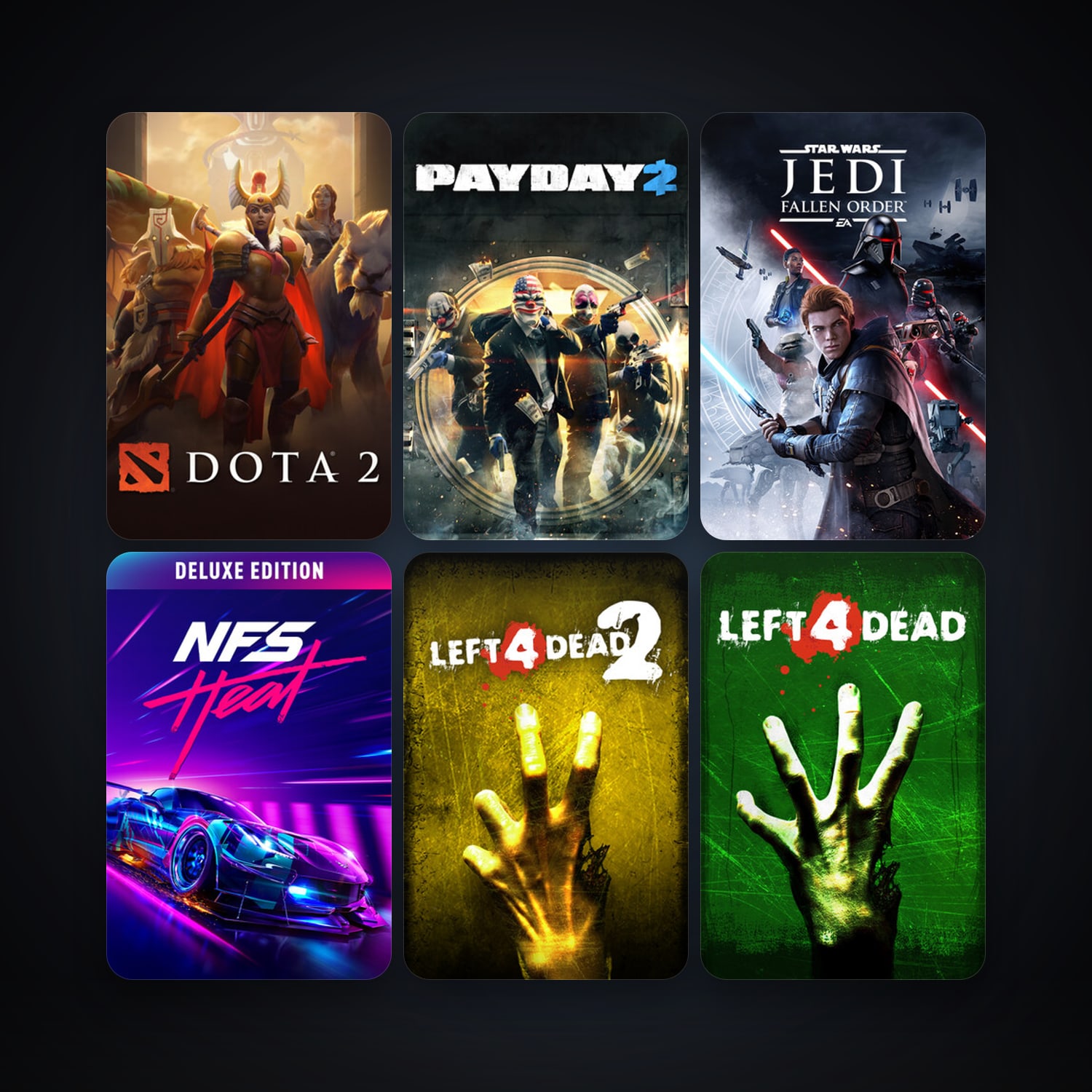 Left 4 Dead + Left 4 Dead 2, 19 games, clean — HabibiAccounts