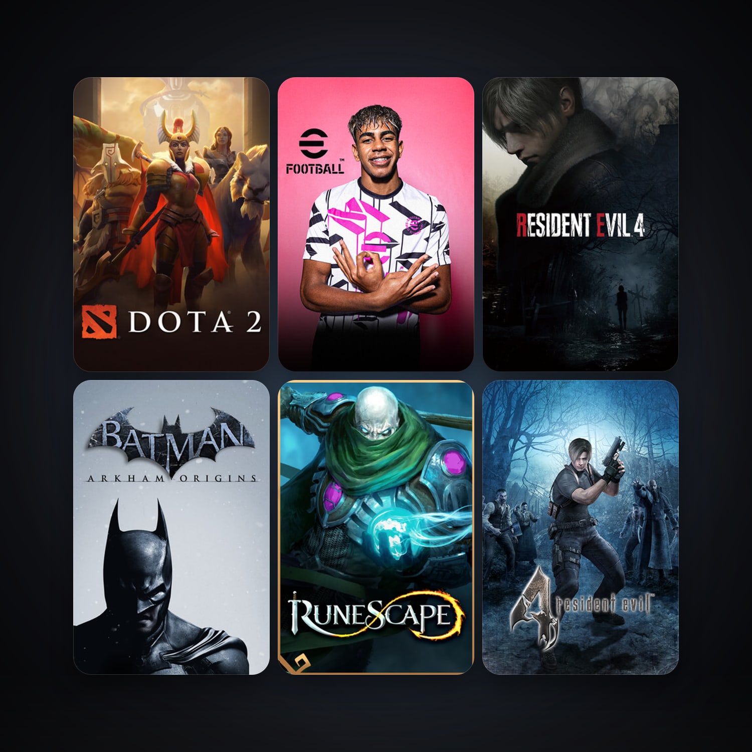 Batman: Arkham Origins + resident evil 4 (2005), 46 games, clean — HabibiAccounts