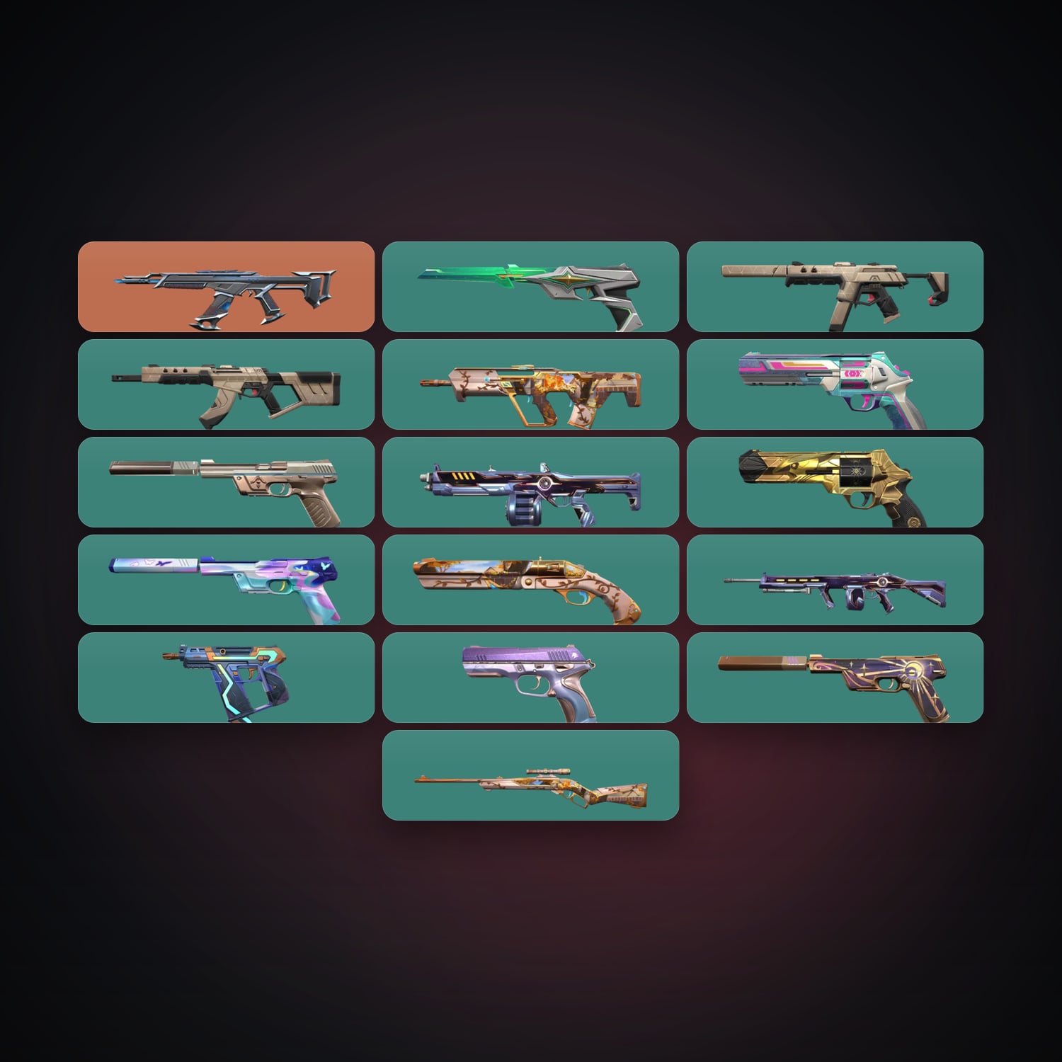 AP Bronze 2 locker — 17 skins, lvl 154 — HabibiAccounts