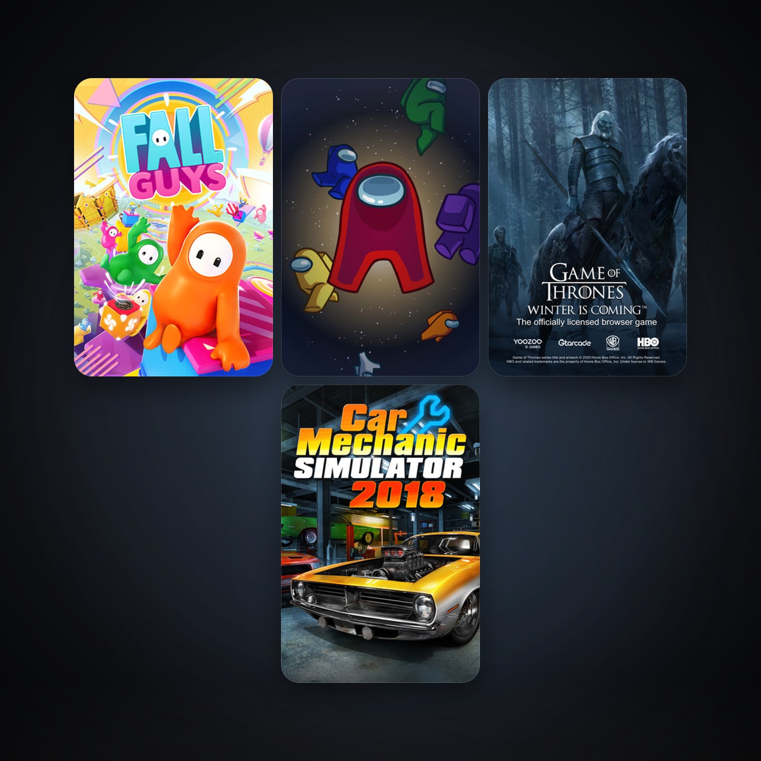 Car Mechanic Simulator 2018 + Among Us, 6 games, clean — HabibiAccounts