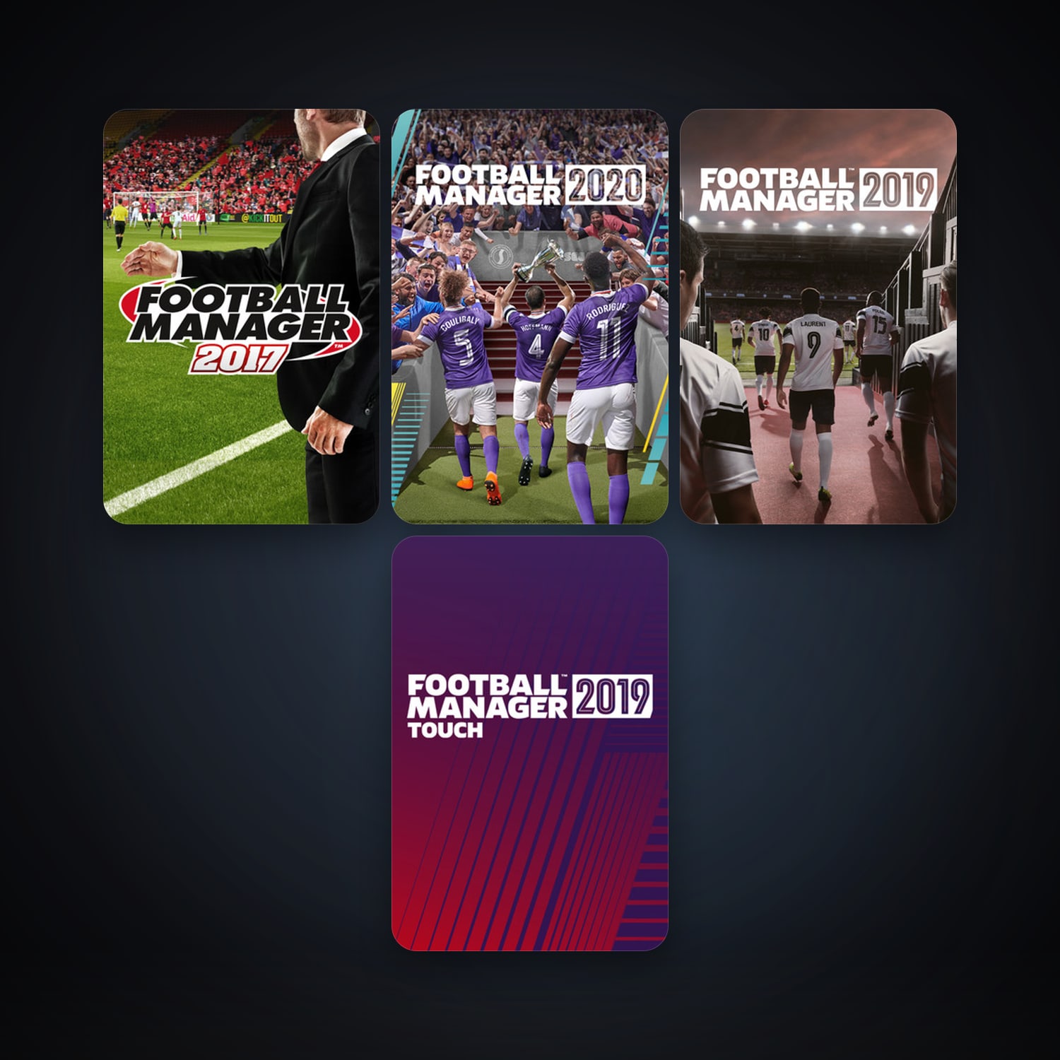 Football Manager 2017 + Football Manager 2019, 6 games, clean — HabibiAccounts