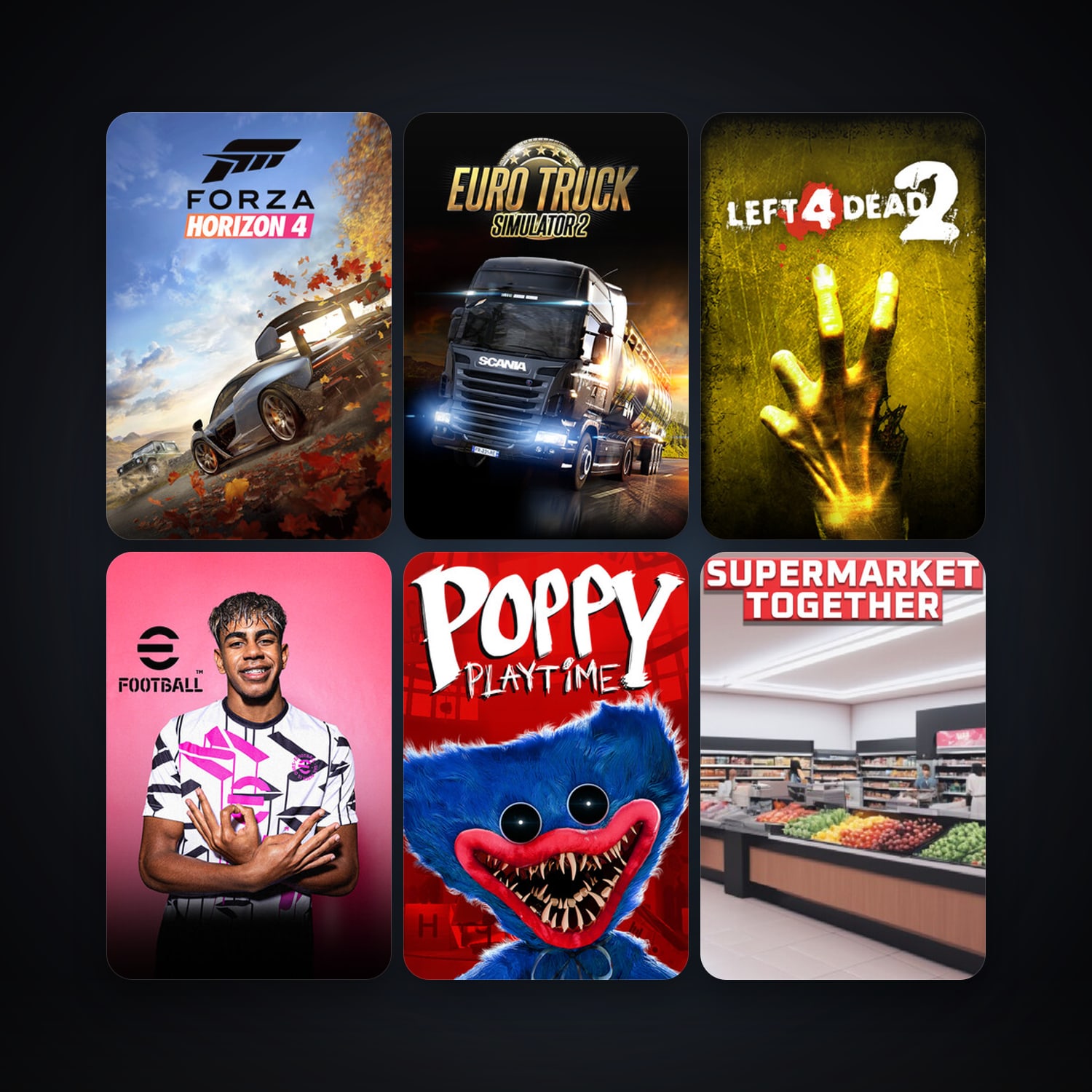 Left 4 Dead 2 + Euro Truck Simulator 2, 16 games, clean — HabibiAccounts