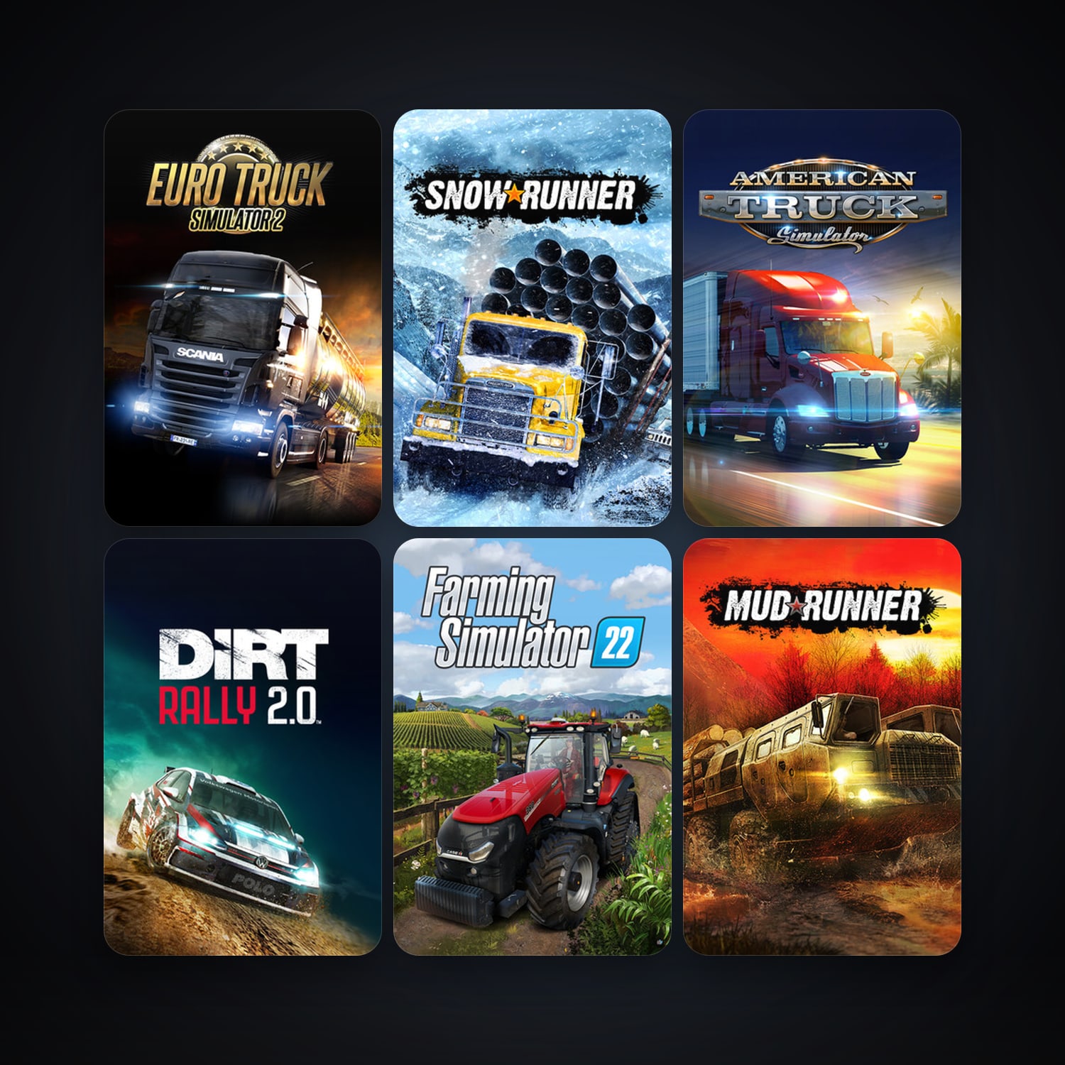 Euro Truck Simulator 2 + American Truck Simulator, 154 games, Steam 18, clean — HabibiAccounts