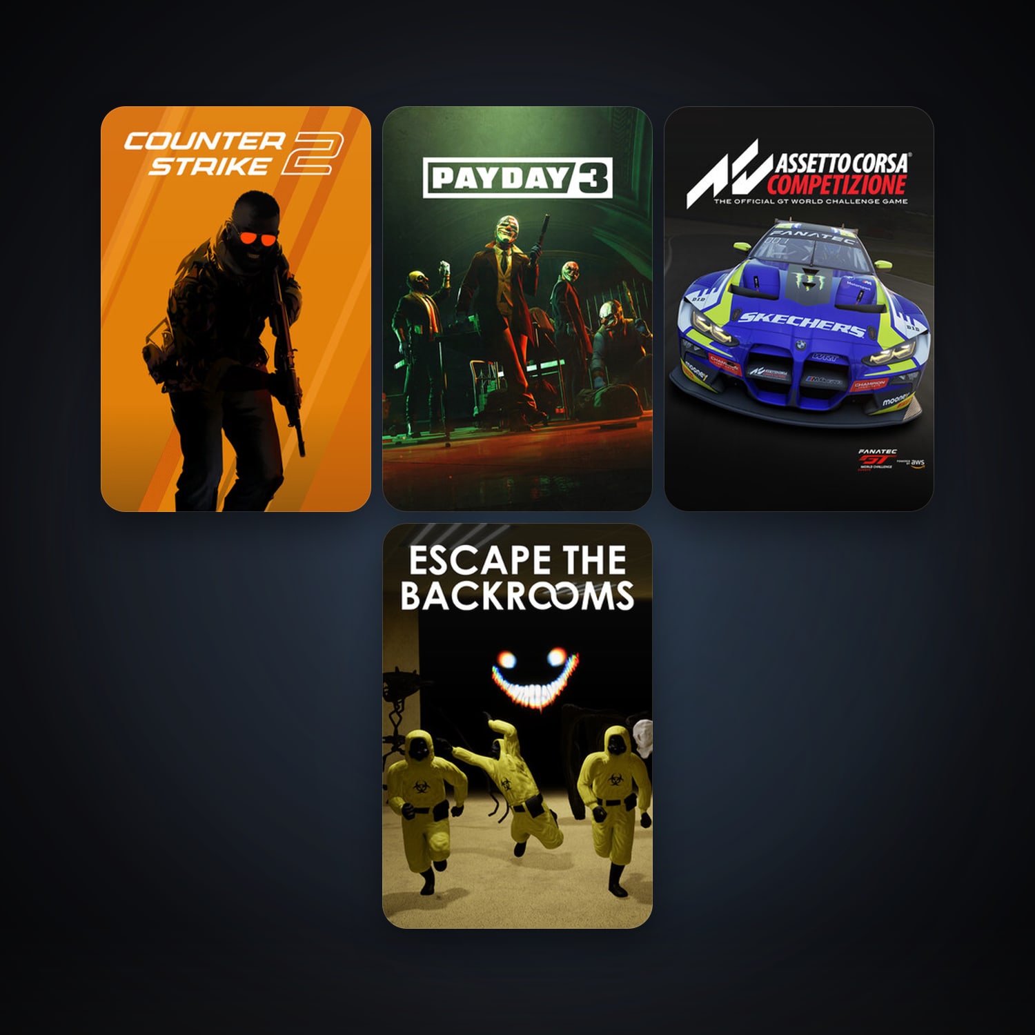 CS2 Prime + Assetto Corsa, 8 games, Steam 18, clean — HabibiAccounts