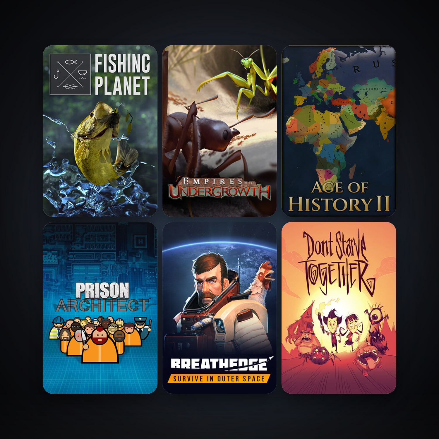 Prison Architect + Don't Starve Together, 12 games, clean — HabibiAccounts