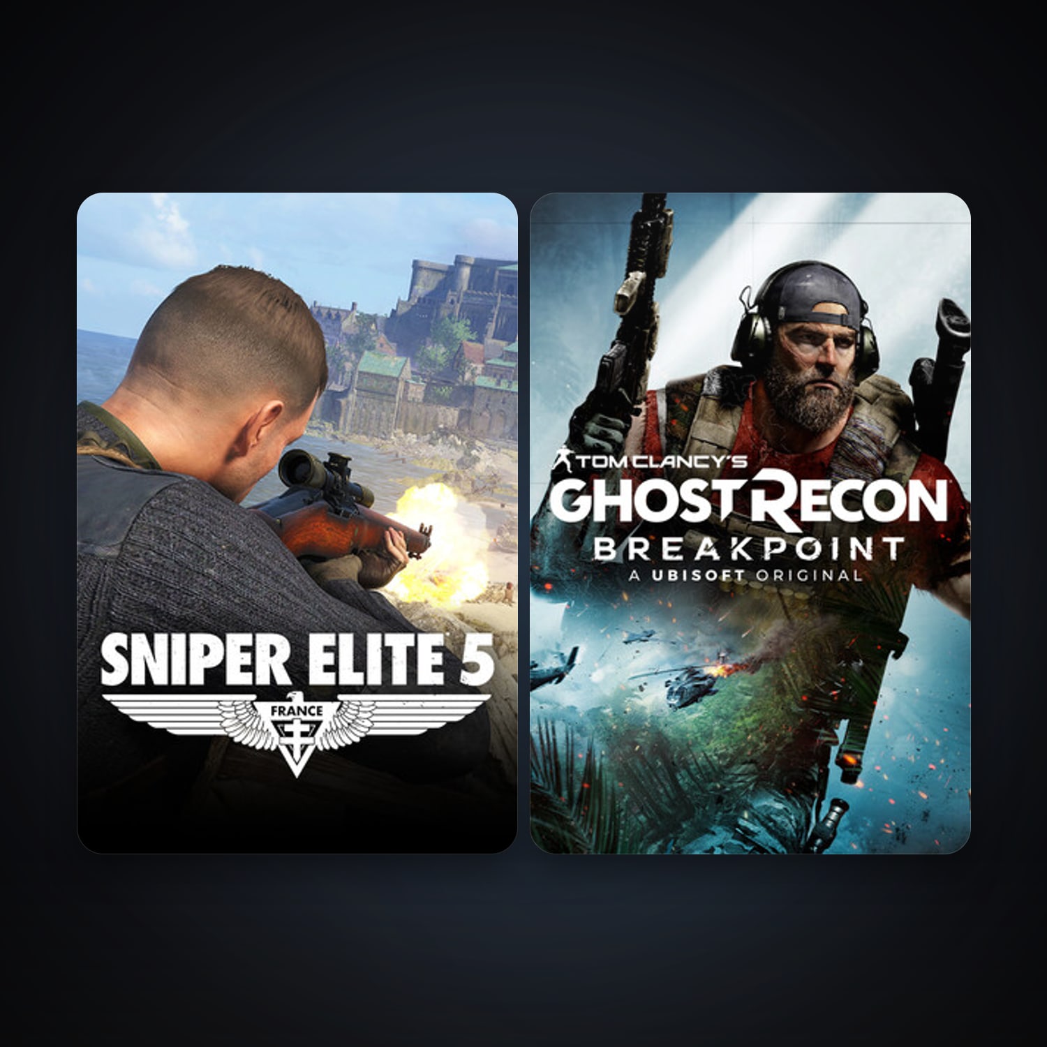 Sniper Elite 5 + Tom Clancy's Ghost Recon Breakpoint, 3 games, clean — HabibiAccounts