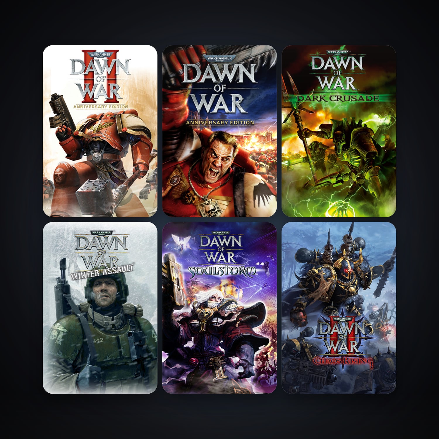 Warhammer 40,000: Dawn of War - Game of the Year Edition + Warhammer 40,000: Dawn of War - Dark Crusade, 7 games, clean — HabibiAccounts