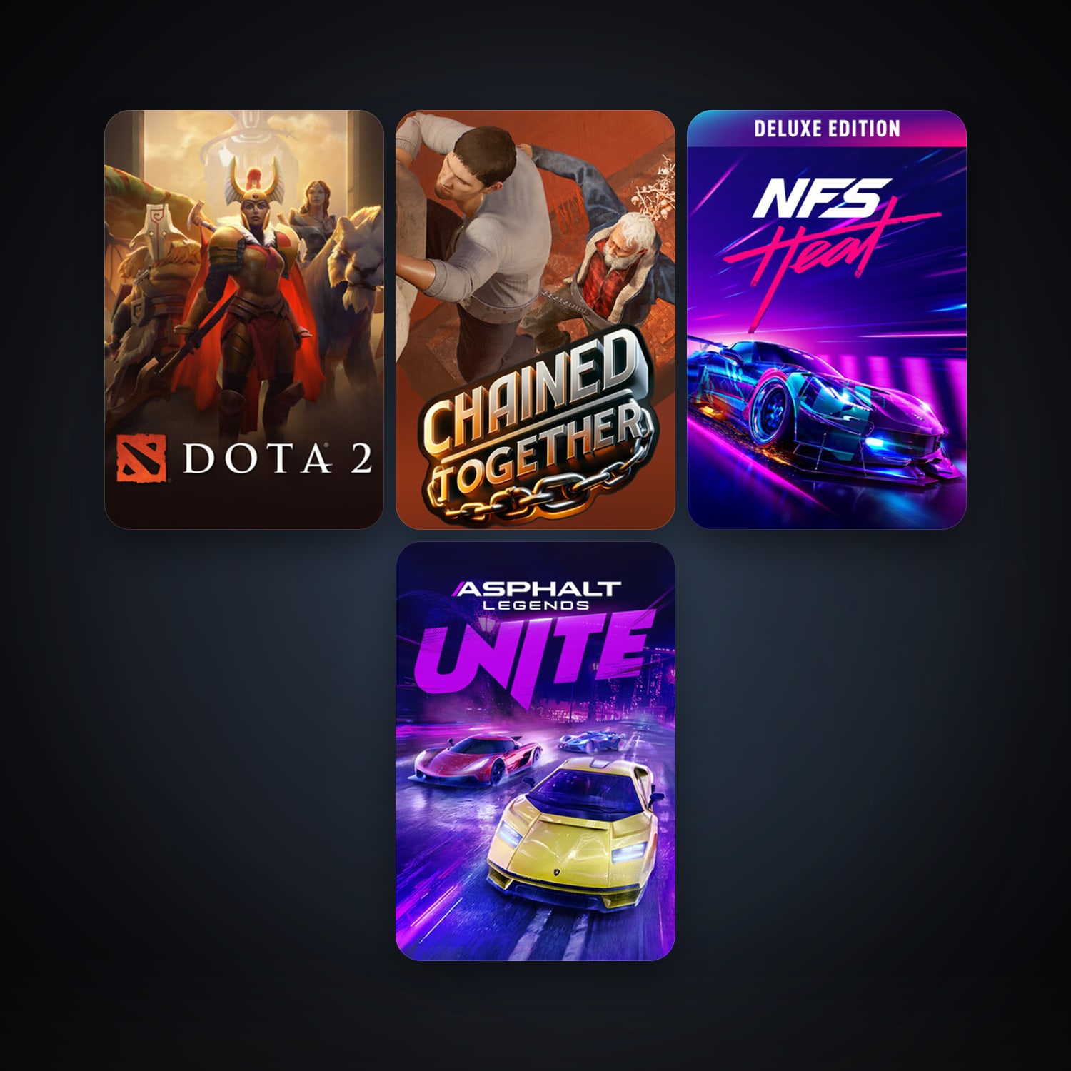 Dota 2 + Need for Speed Heat, 7 games, clean — HabibiAccounts