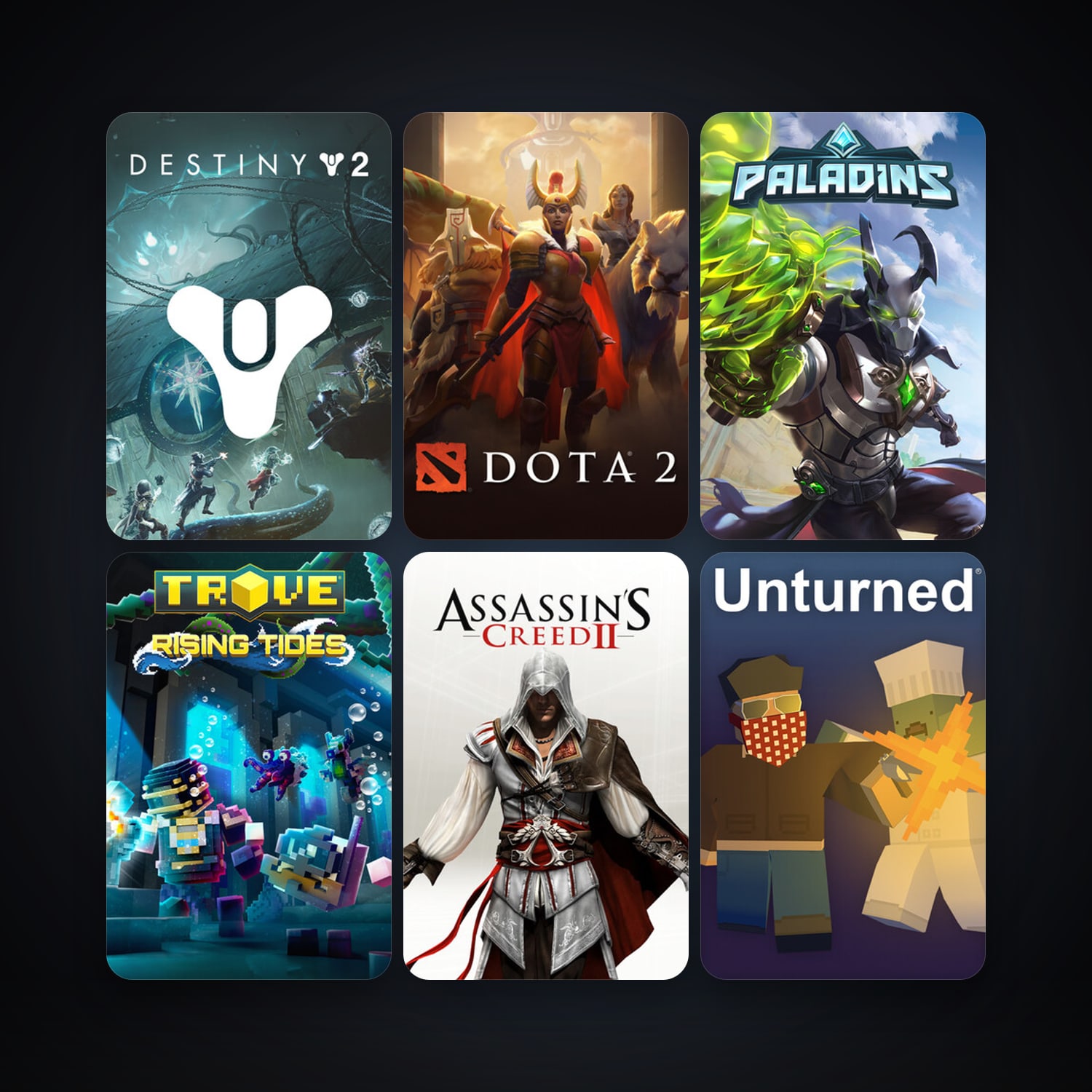 Dota 2 + Assassin's Creed 2 Deluxe Edition, 10 games, clean — HabibiAccounts