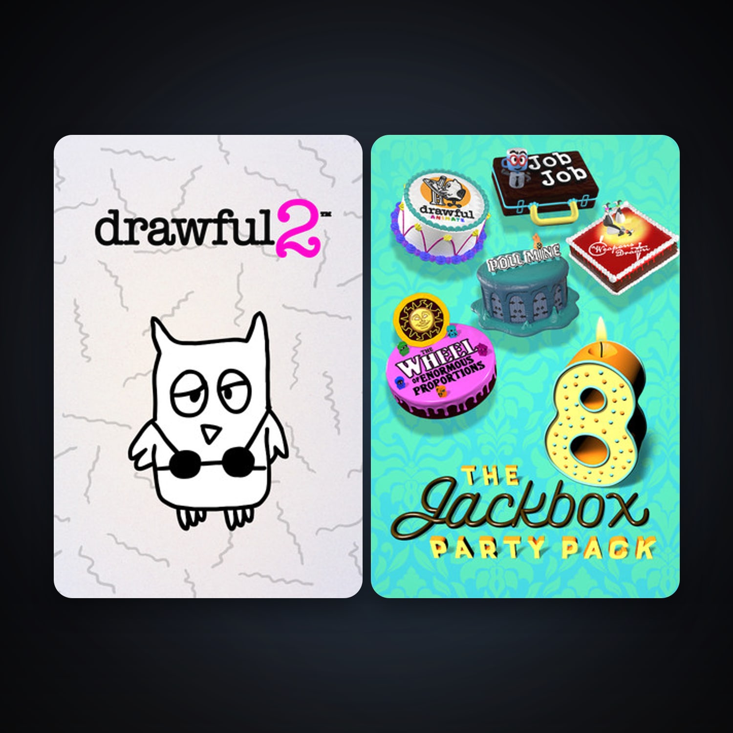 Drawful 2 + The Jackbox Party Pack 8, 3 games, clean — HabibiAccounts