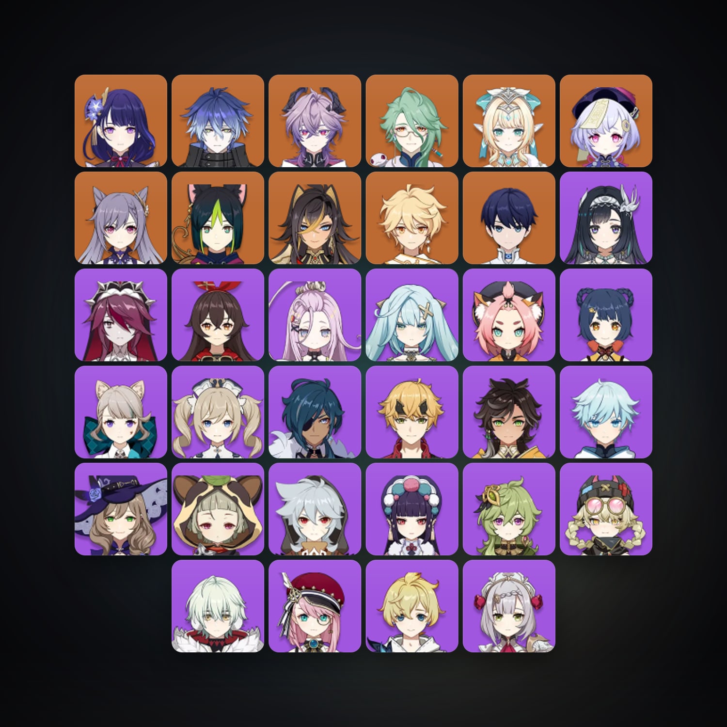 Genshin Impact | AR 55 | 34 Chars | 9× 5★ — Genshin / miHoYo Account — HabibiAccounts