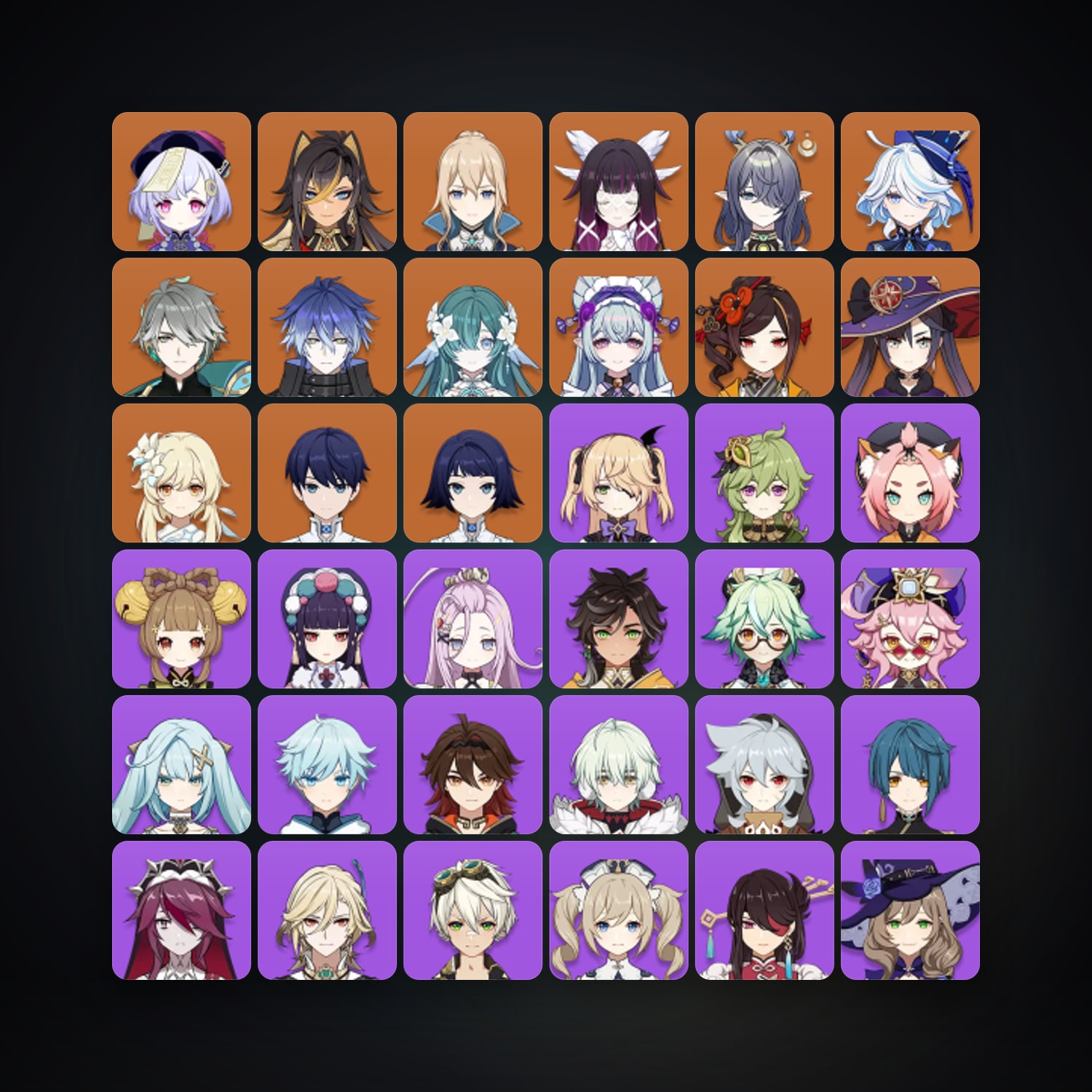 جينشن إمباكت | AR 57 | 56 شخصية | 12× 5★ — HabibiAccounts