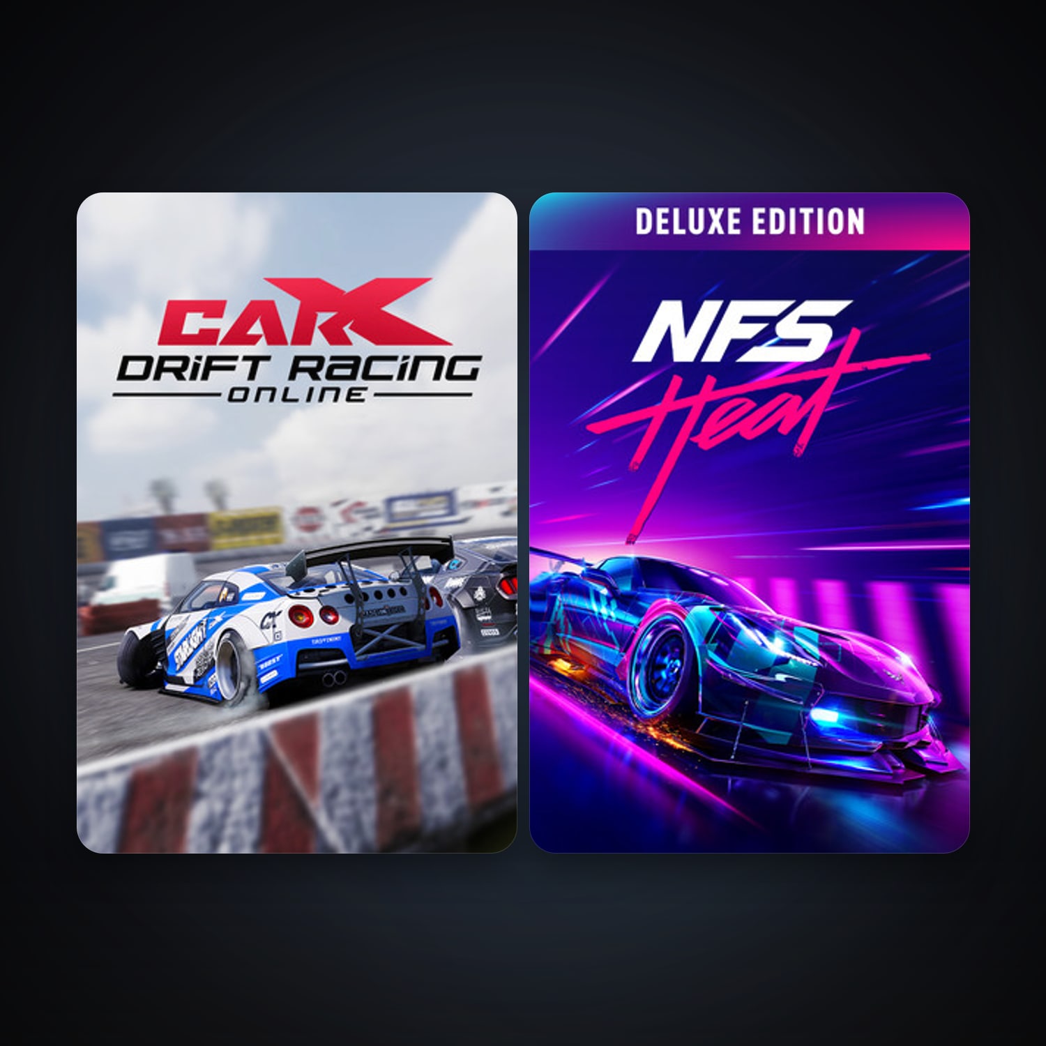 CarX Drift Racing Online + Need for Speed Heat, 4 games, clean — HabibiAccounts