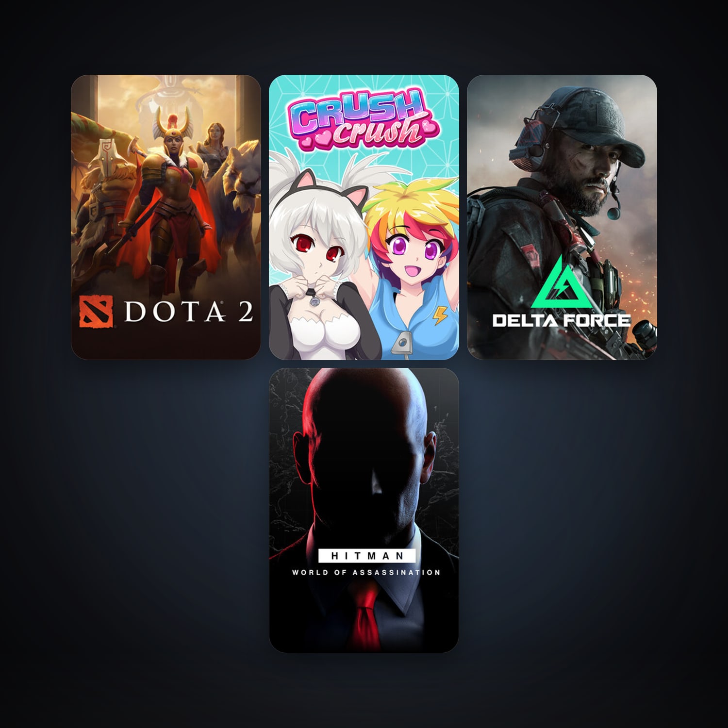 Dota 2 + Crush Crush, 18 games, clean — HabibiAccounts