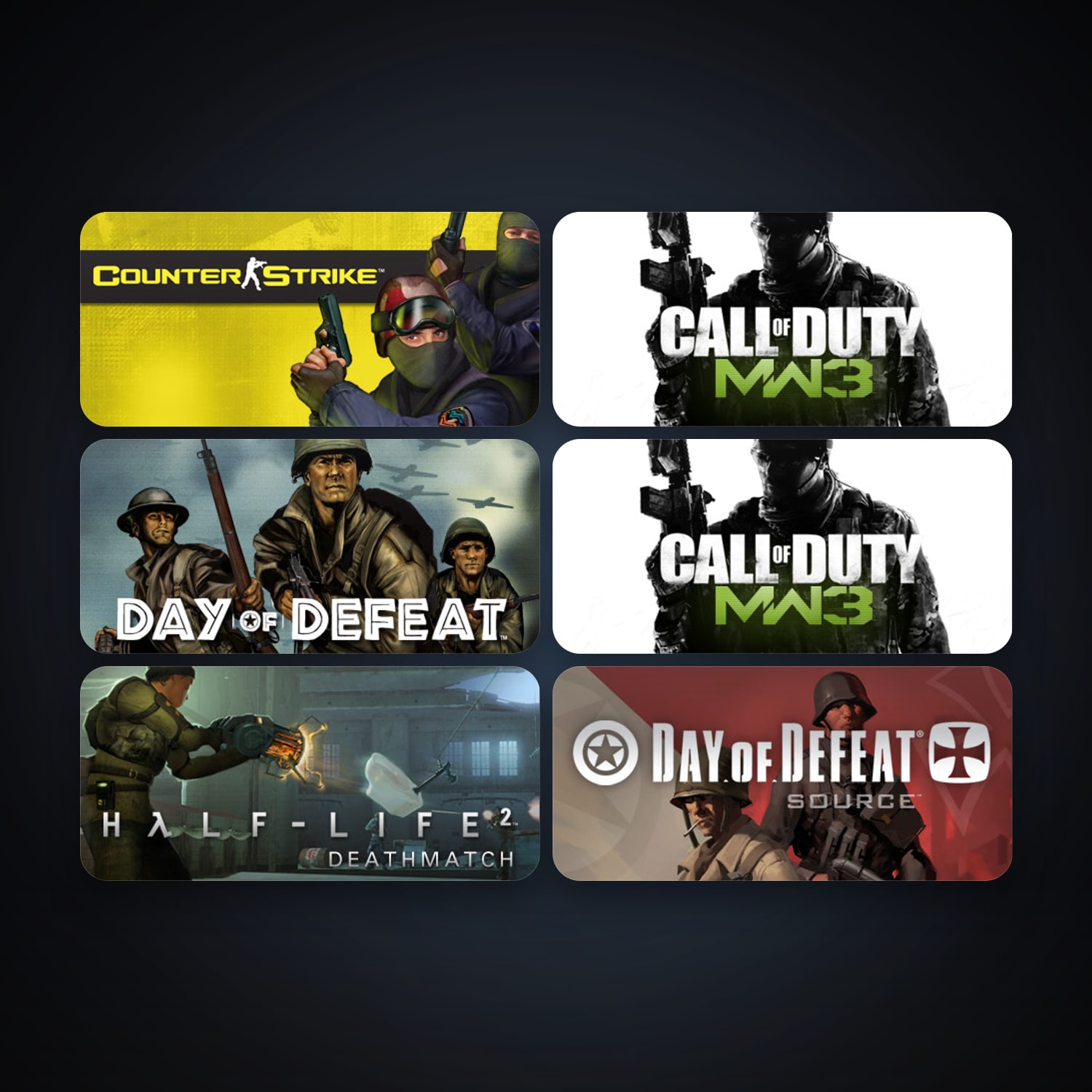 Counter-Strike + Day of Defeat, 11 games, clean — HabibiAccounts