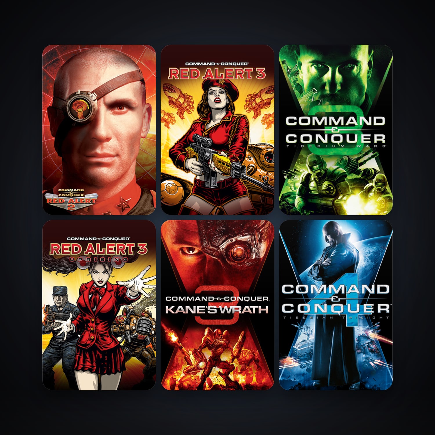 Command & Conquer: Red Alert 3 + Command & Conquer 3: Tiberium Wars, 12 games, clean — HabibiAccounts